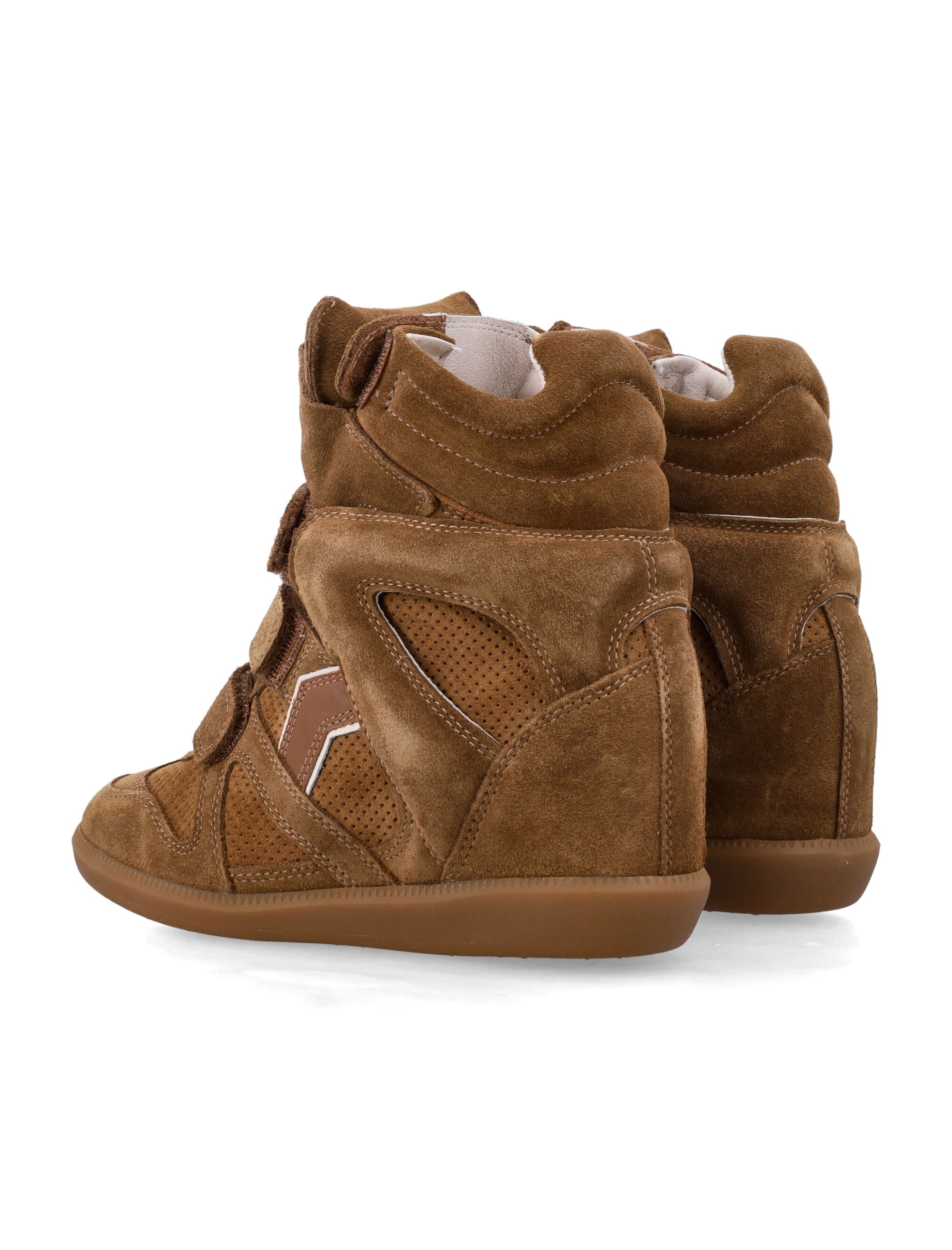 Isabel Marant Bekett suede wedge sneakers Cognac Cow Leather