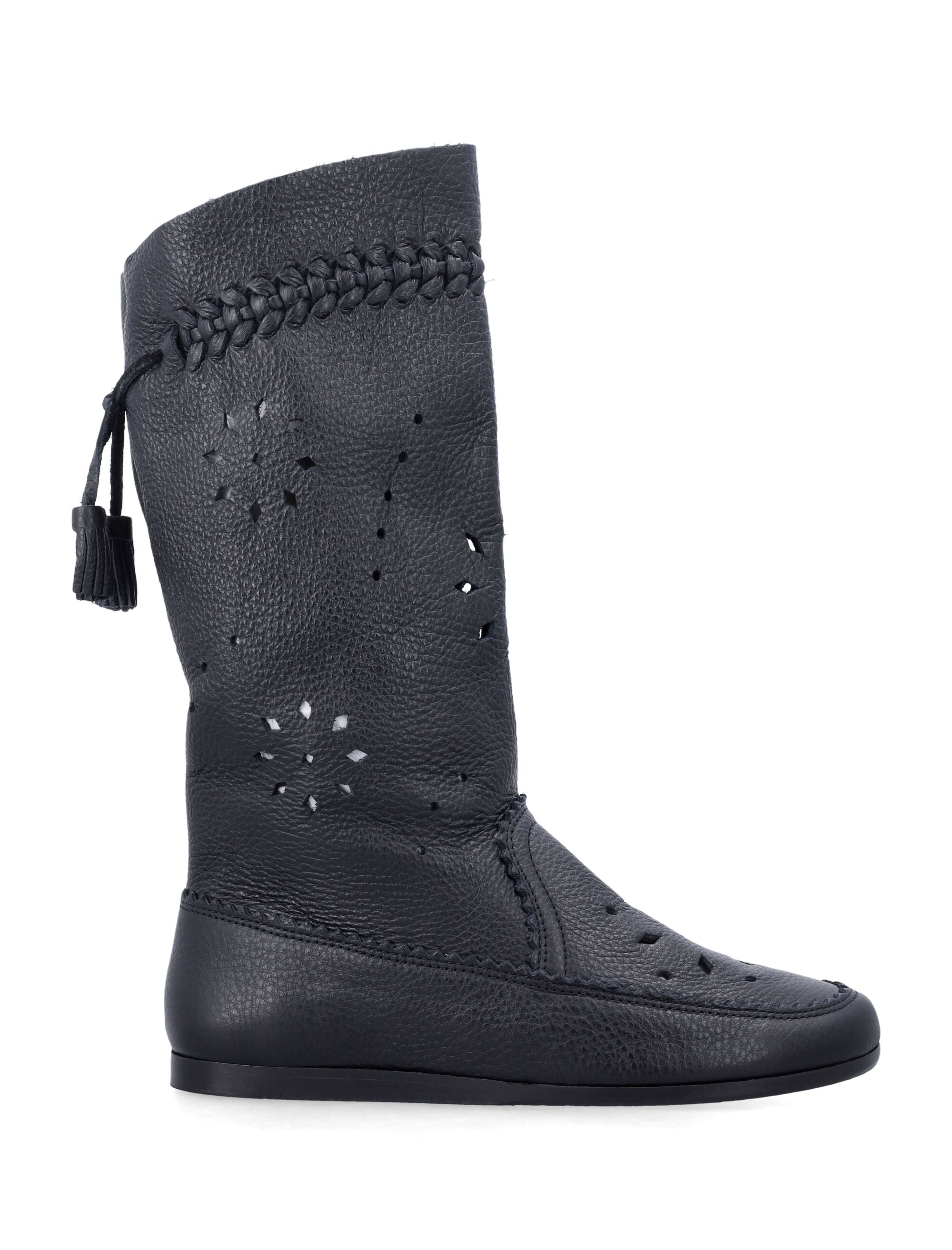 Isabel Marant Welky black leather boots Cowhide