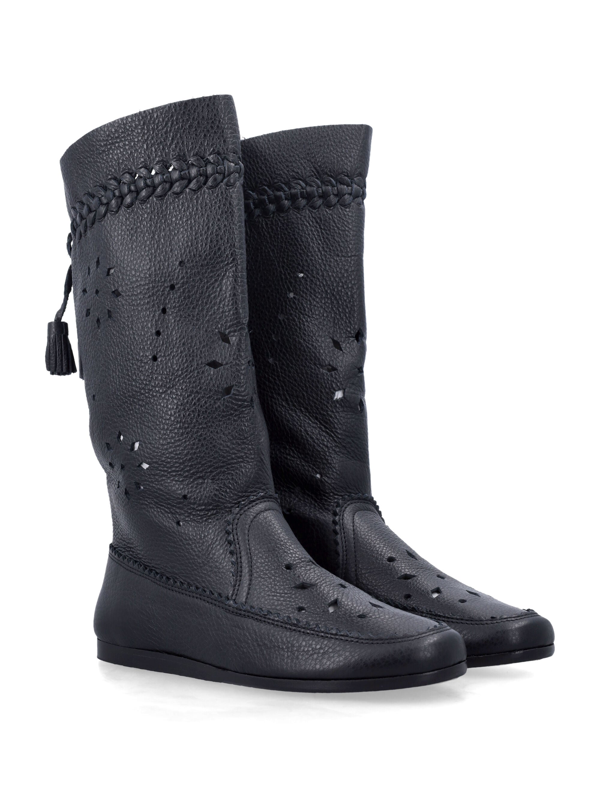 Isabel Marant Welky black leather boots Cowhide