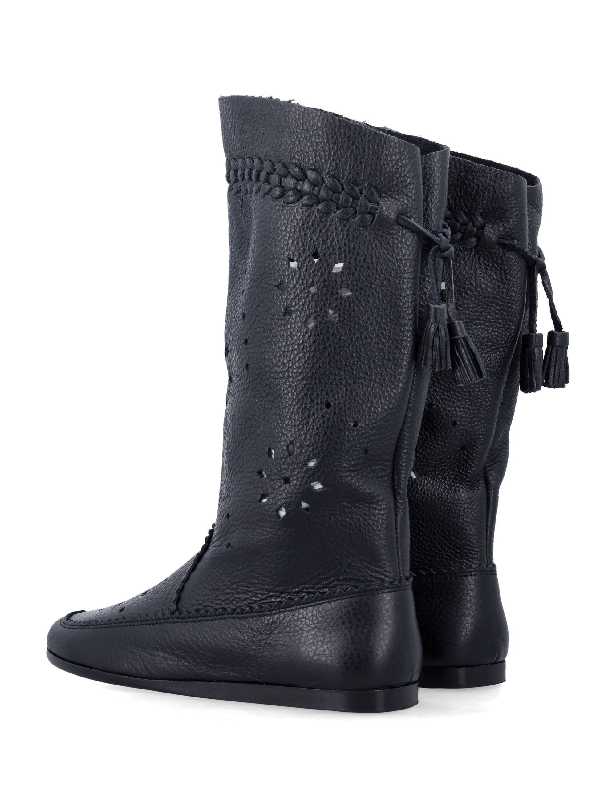 Isabel Marant Welky black leather boots Cowhide