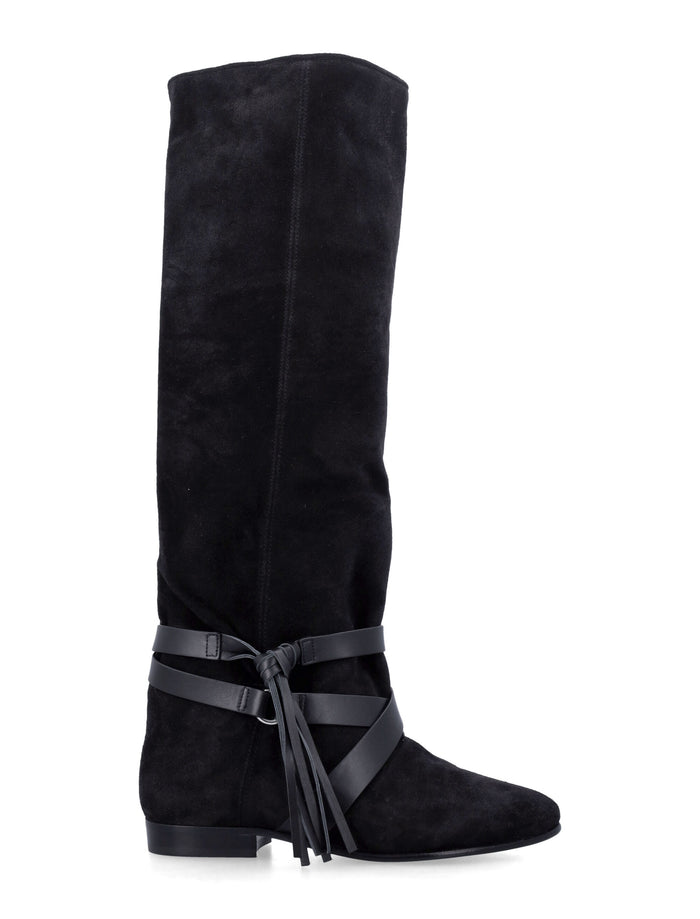 Isabel Marant Silmon black suede boots Calf Leather