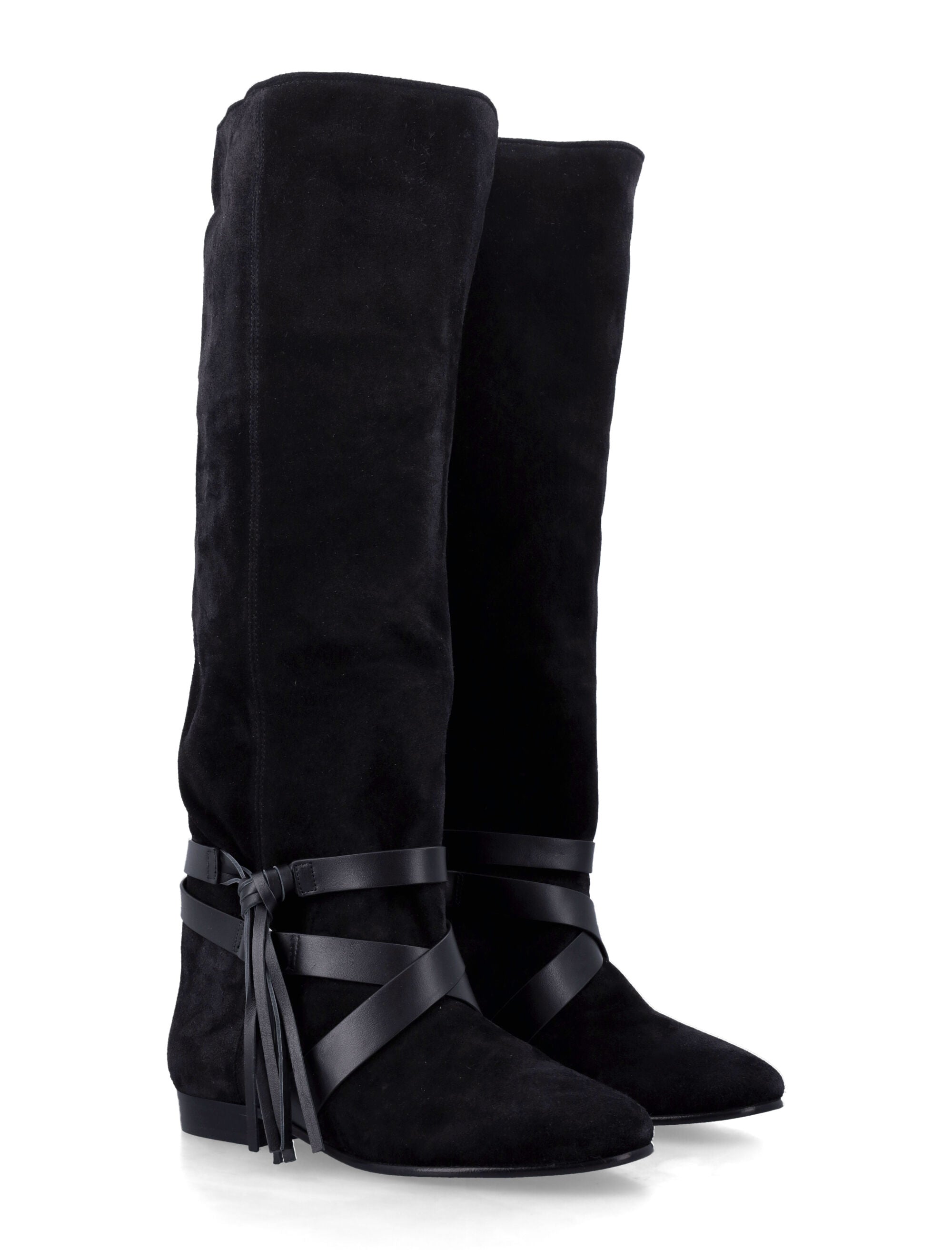 Isabel Marant Silmon black suede boots Calf Leather