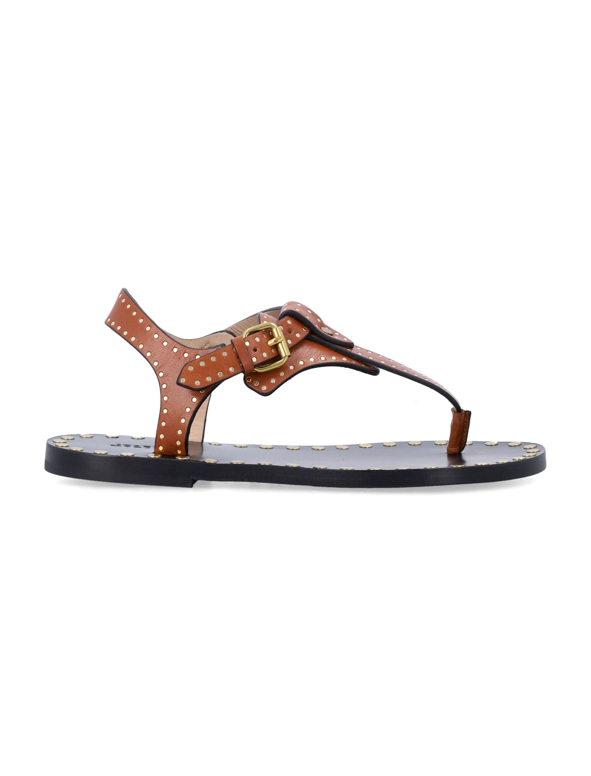 Isabel Marant Joonya leather thong sandals Cognac Cow Lining