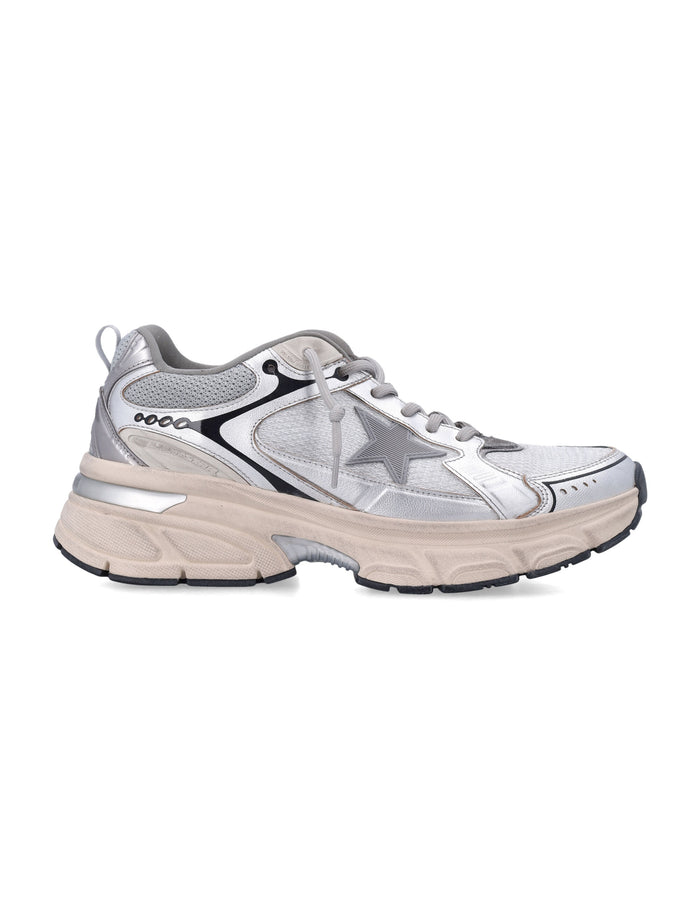 Golden Goose Lightstar metallic sneakers Grey Silver Black Upper