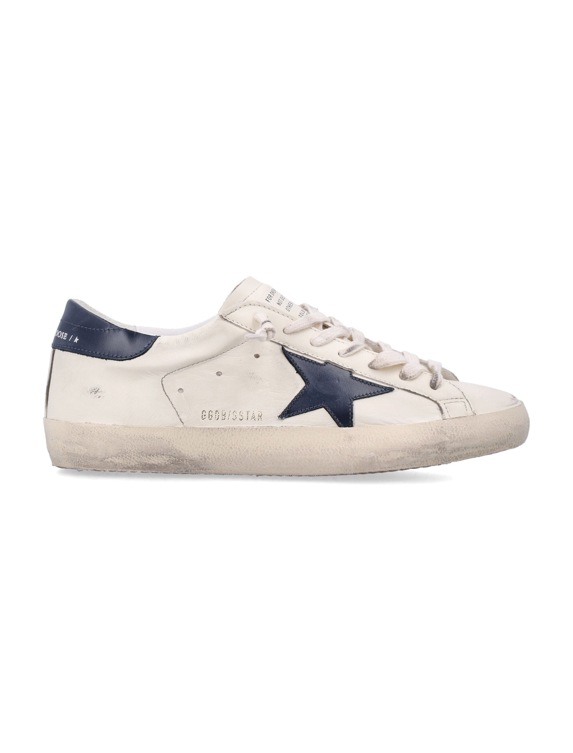 Leather Super-Star Classic Sneakers Biege Night Blue Upper