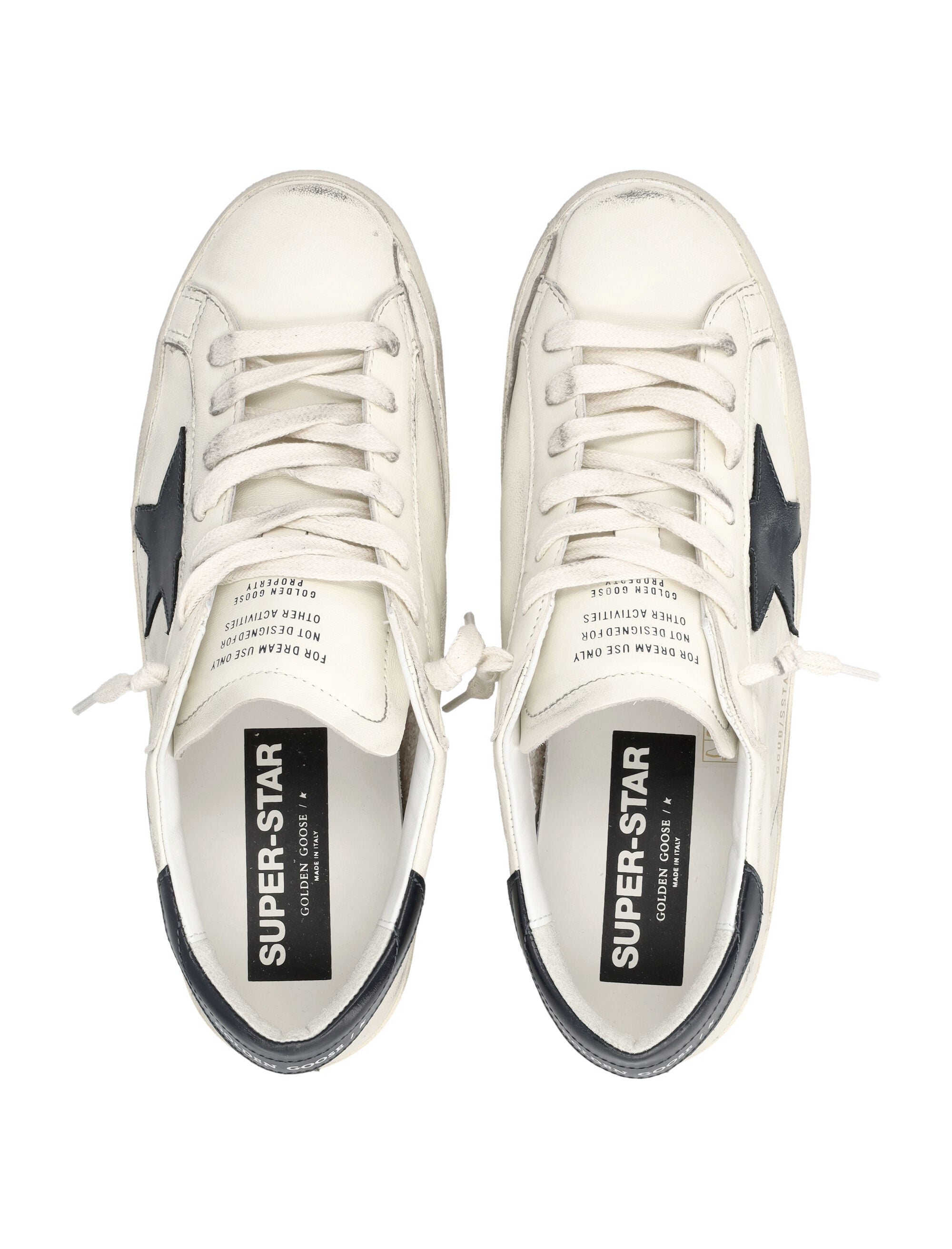 Leather Super-Star Classic Sneakers Biege Night Blue Upper