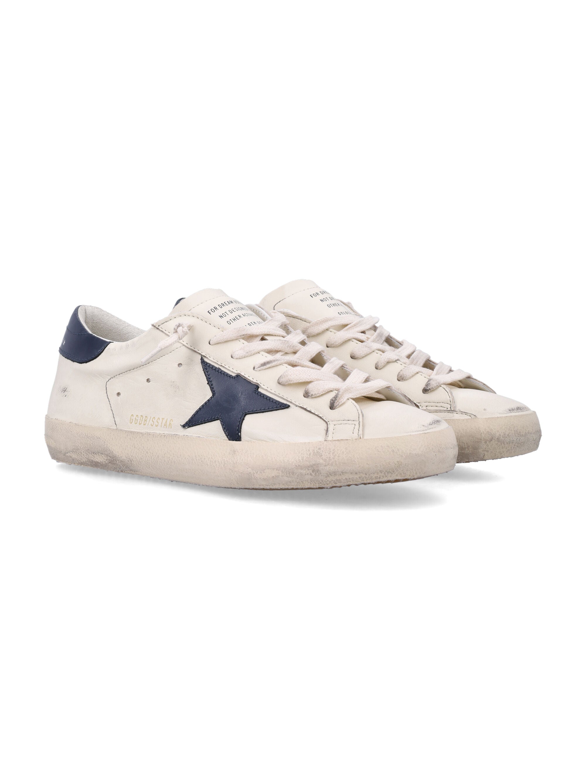 Leather Super-Star Classic Sneakers Biege Night Blue Upper