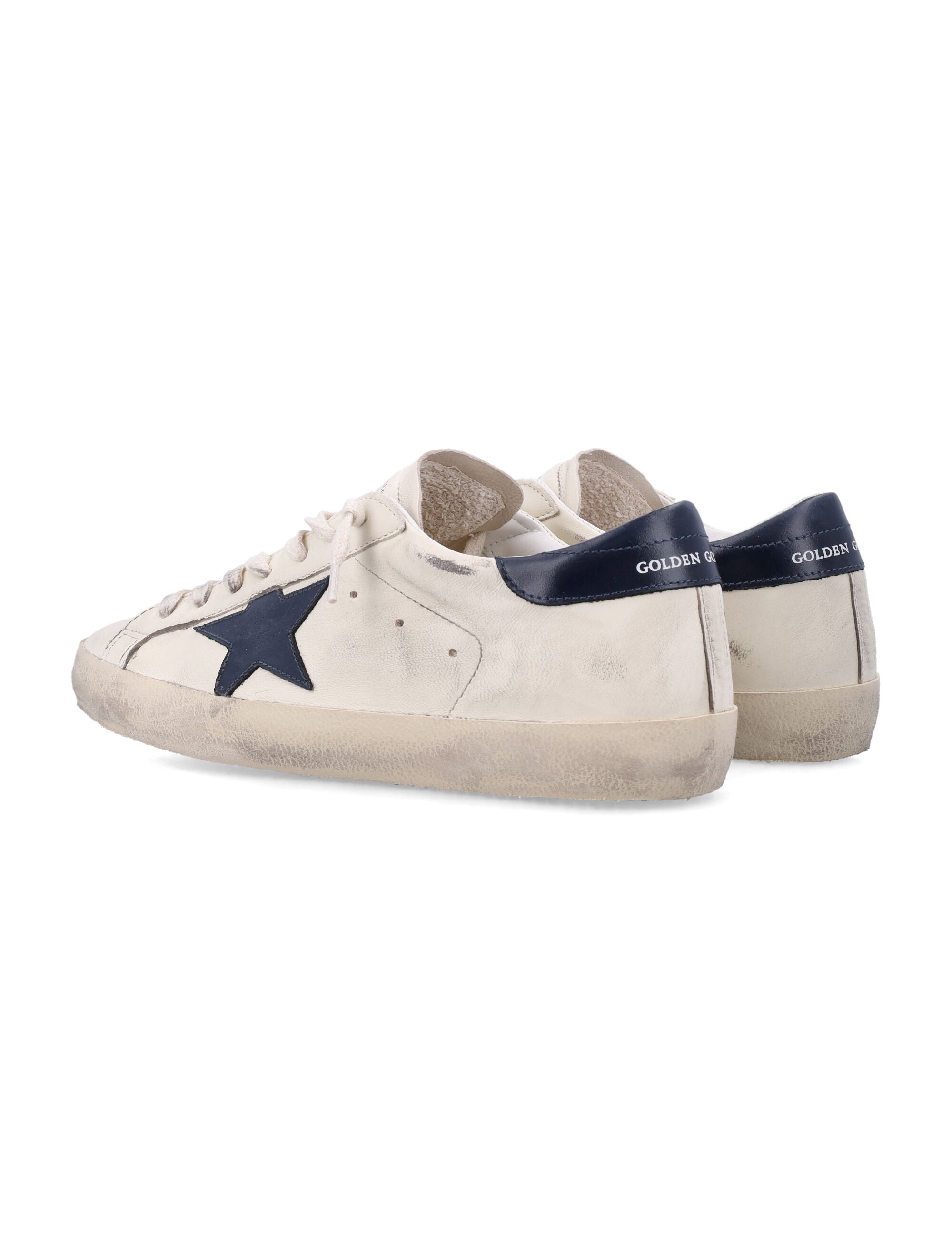 Leather Super-Star Classic Sneakers Biege Night Blue Upper
