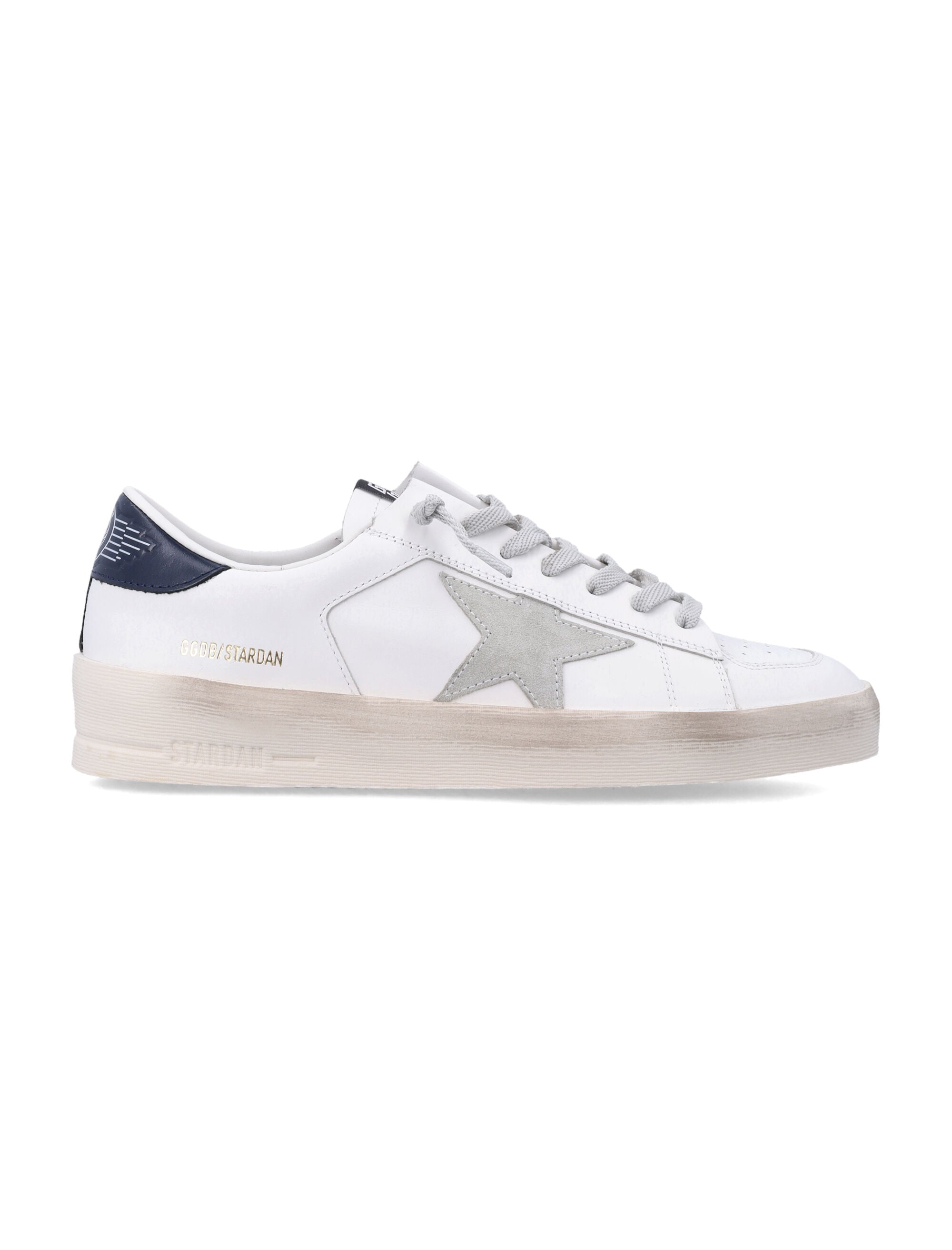 Stardan Vintage Leather Sneakers White Blue Upper