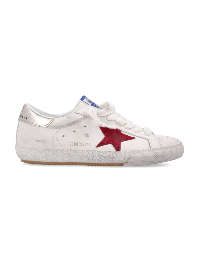 Golden Goose Super-Star leather sneakers White Red Platinum Upper