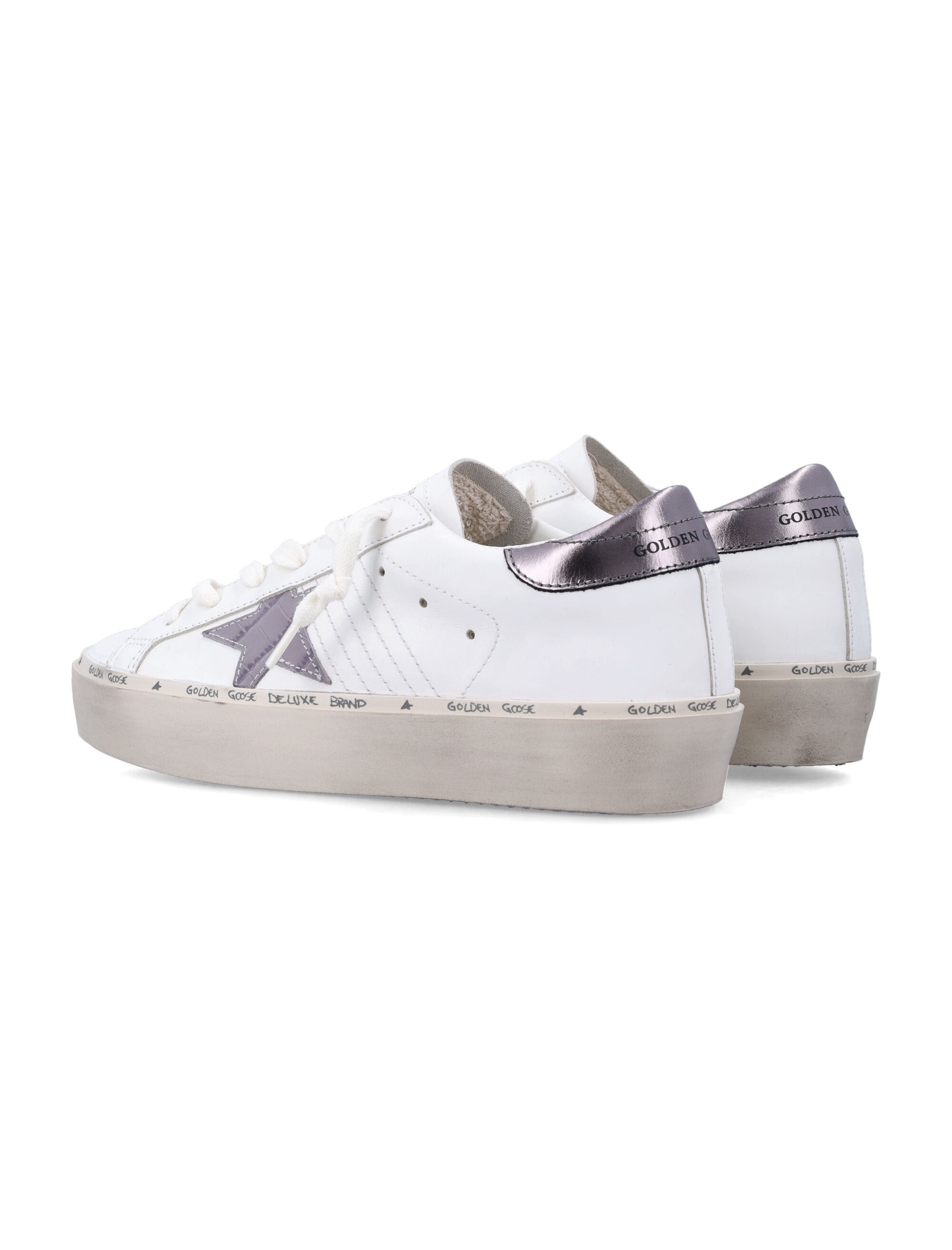 Golden Goose Hi Star white sneakers Grey Lillac Upper