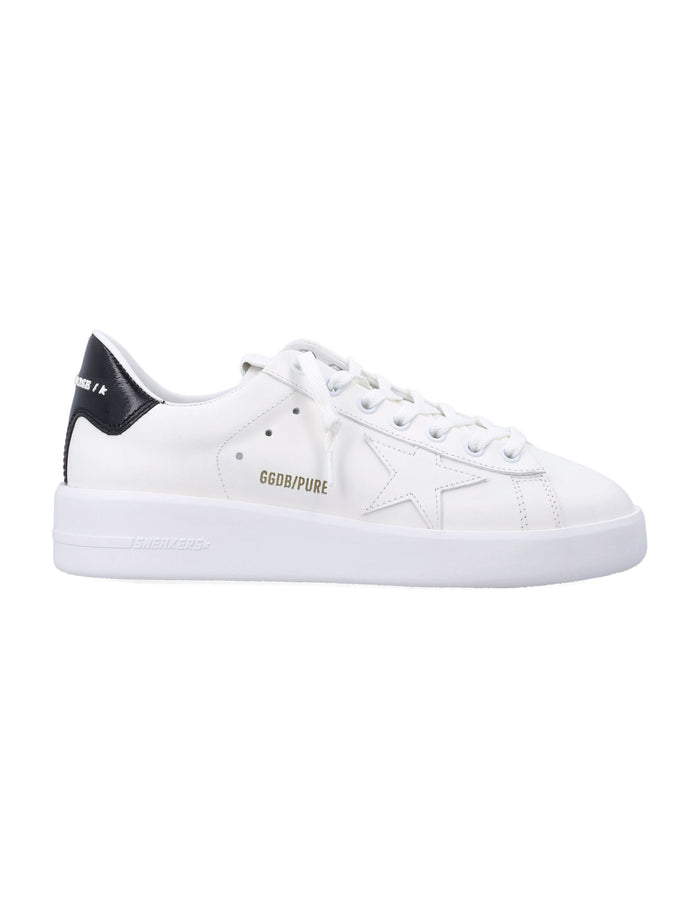 Golden Goose Pure Star white leather womans sneakers Black Upper