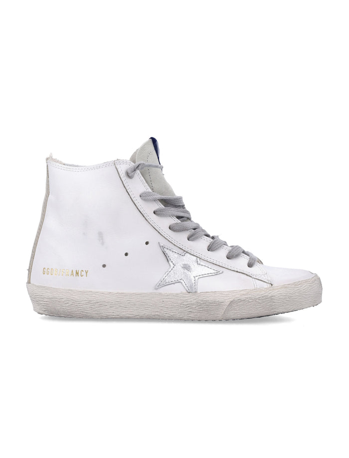 Golden Goose Francy womens hi-top sneaker White Silver Upper
