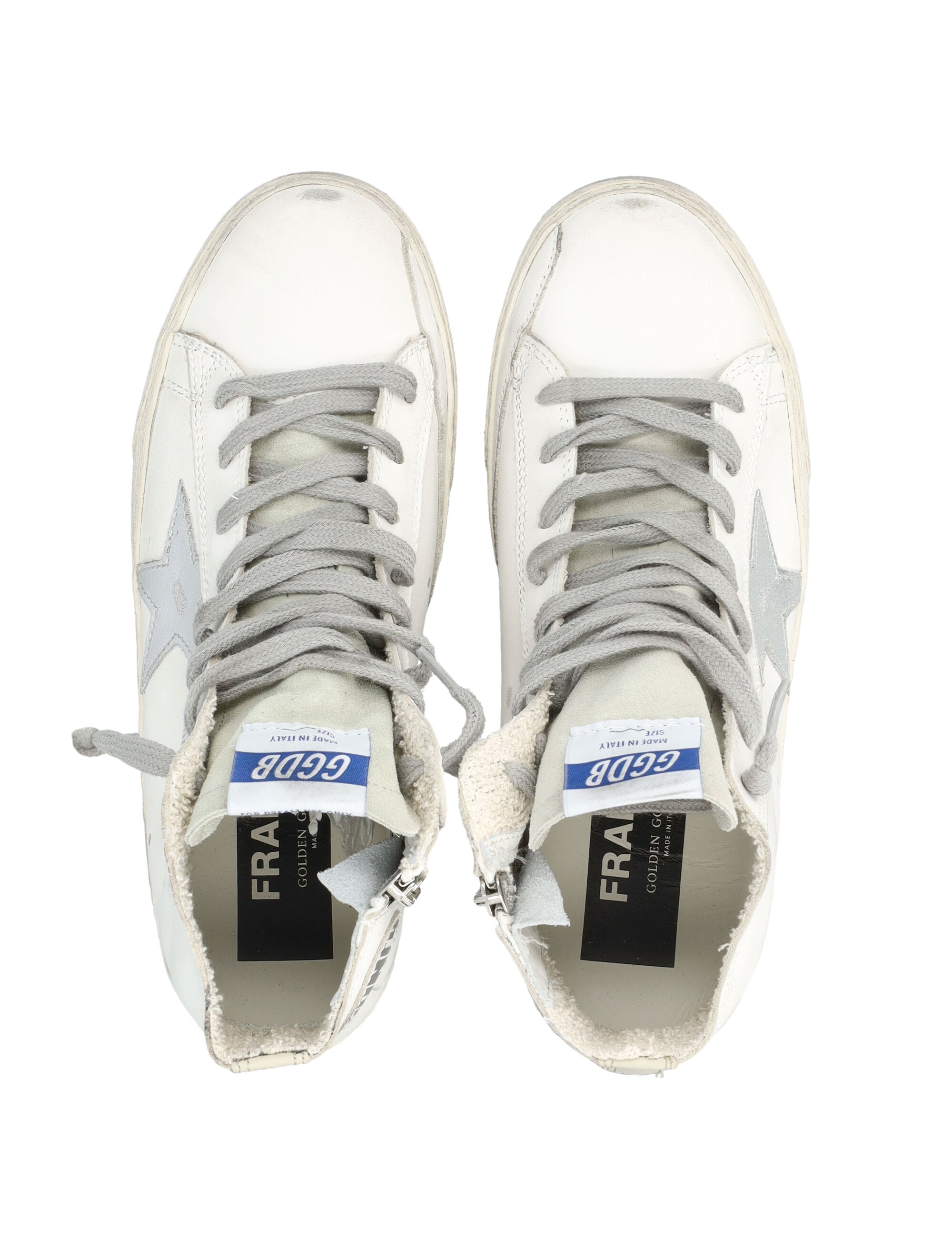 Golden Goose Francy womens hi-top sneaker White Silver Upper