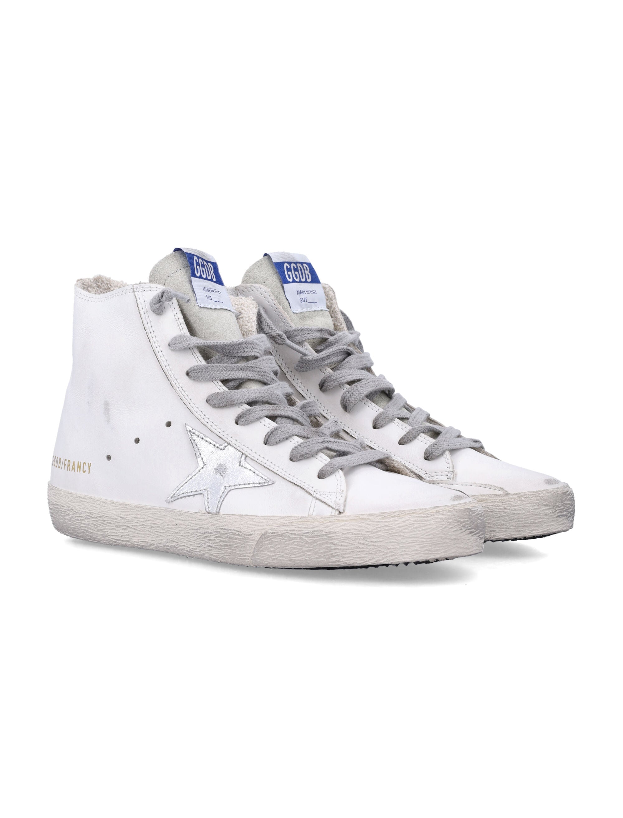 Golden Goose Francy womens hi-top sneaker White Silver Upper