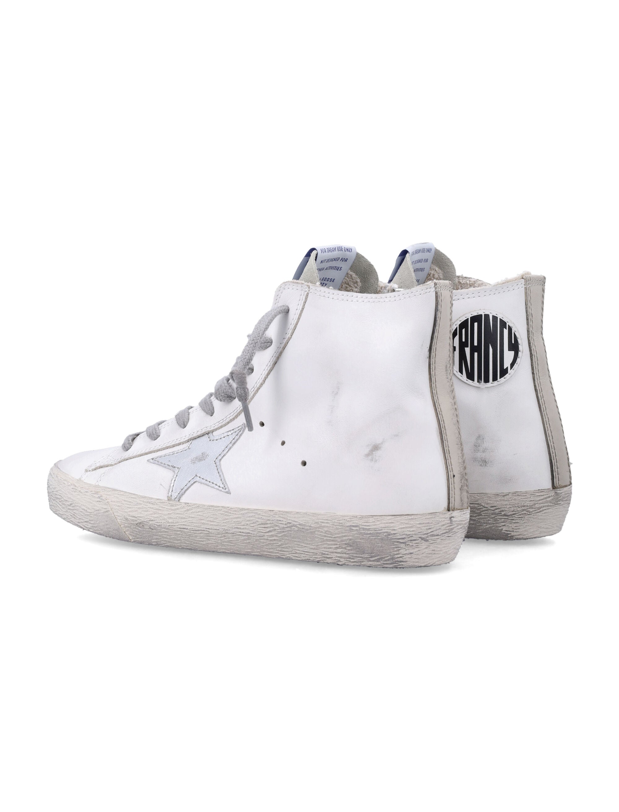 Golden Goose Francy womens hi-top sneaker White Silver Upper