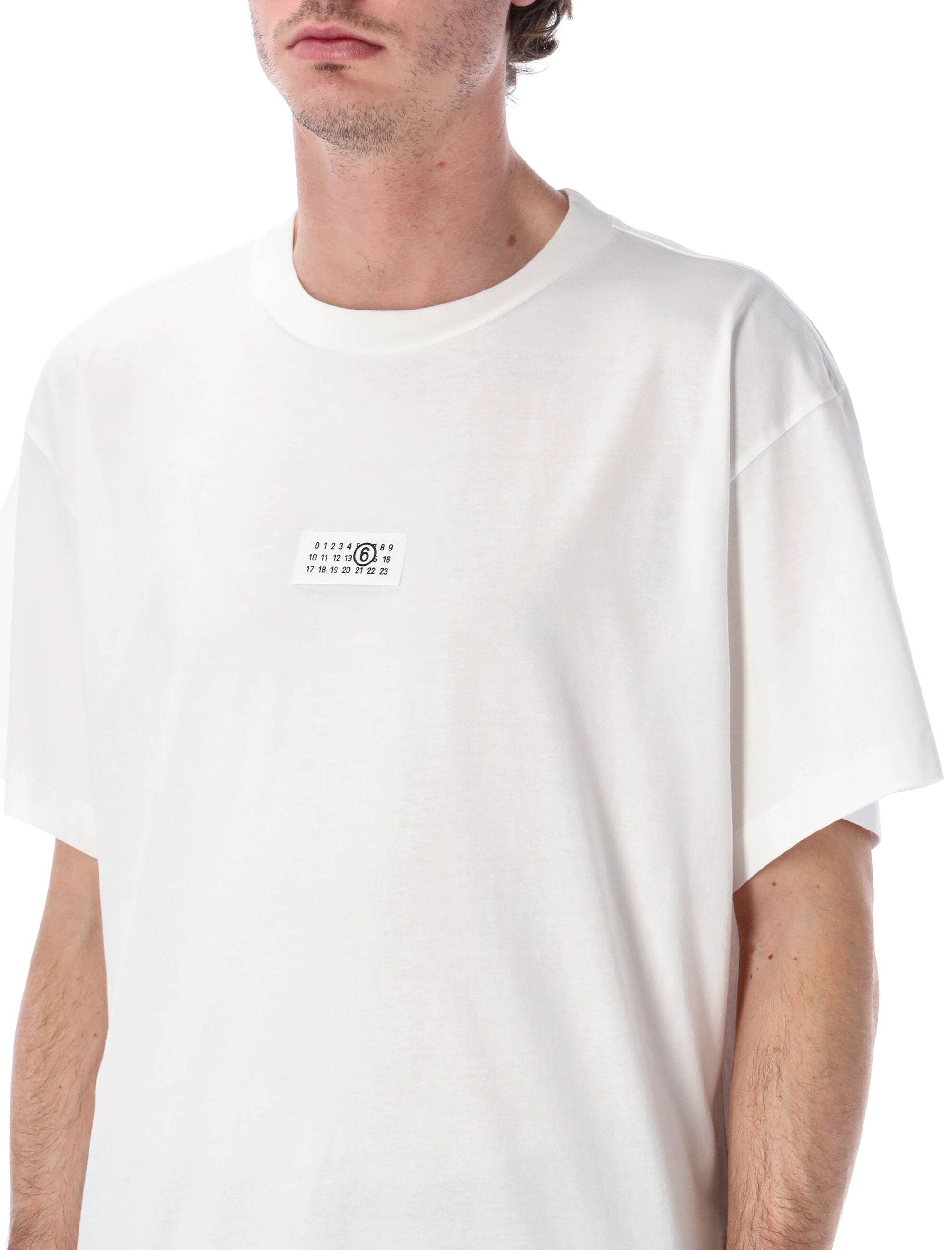 MM6 Maison Margiela Numeric cotton t-shirt White Tshirt