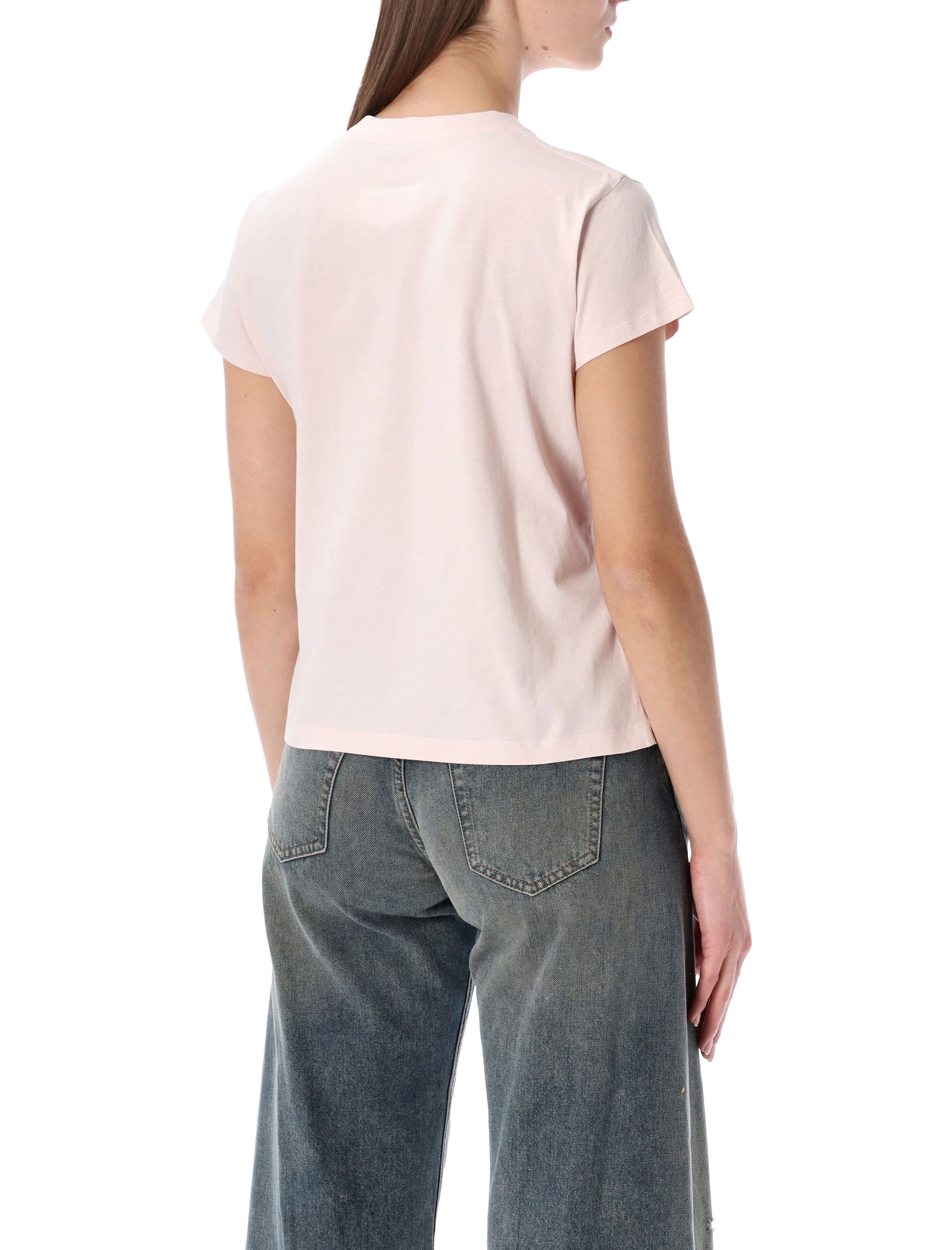 MM6 Maison Margiela pink Numeric cotton t-shirt Rose Tshirt