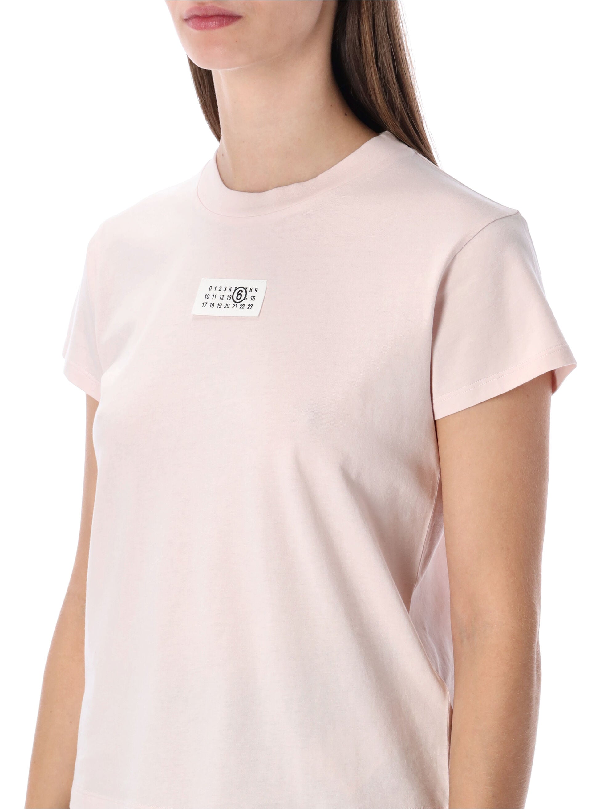 MM6 Maison Margiela pink Numeric cotton t-shirt Rose Tshirt