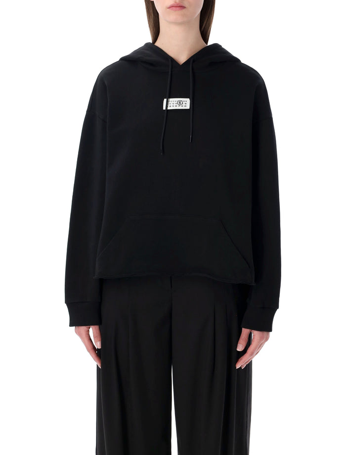 MM6 Maison Margiela cotton hooded sweatshirt Black