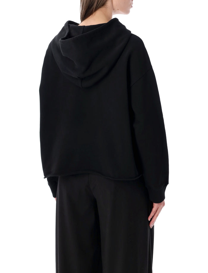 MM6 Maison Margiela cotton hooded sweatshirt Black