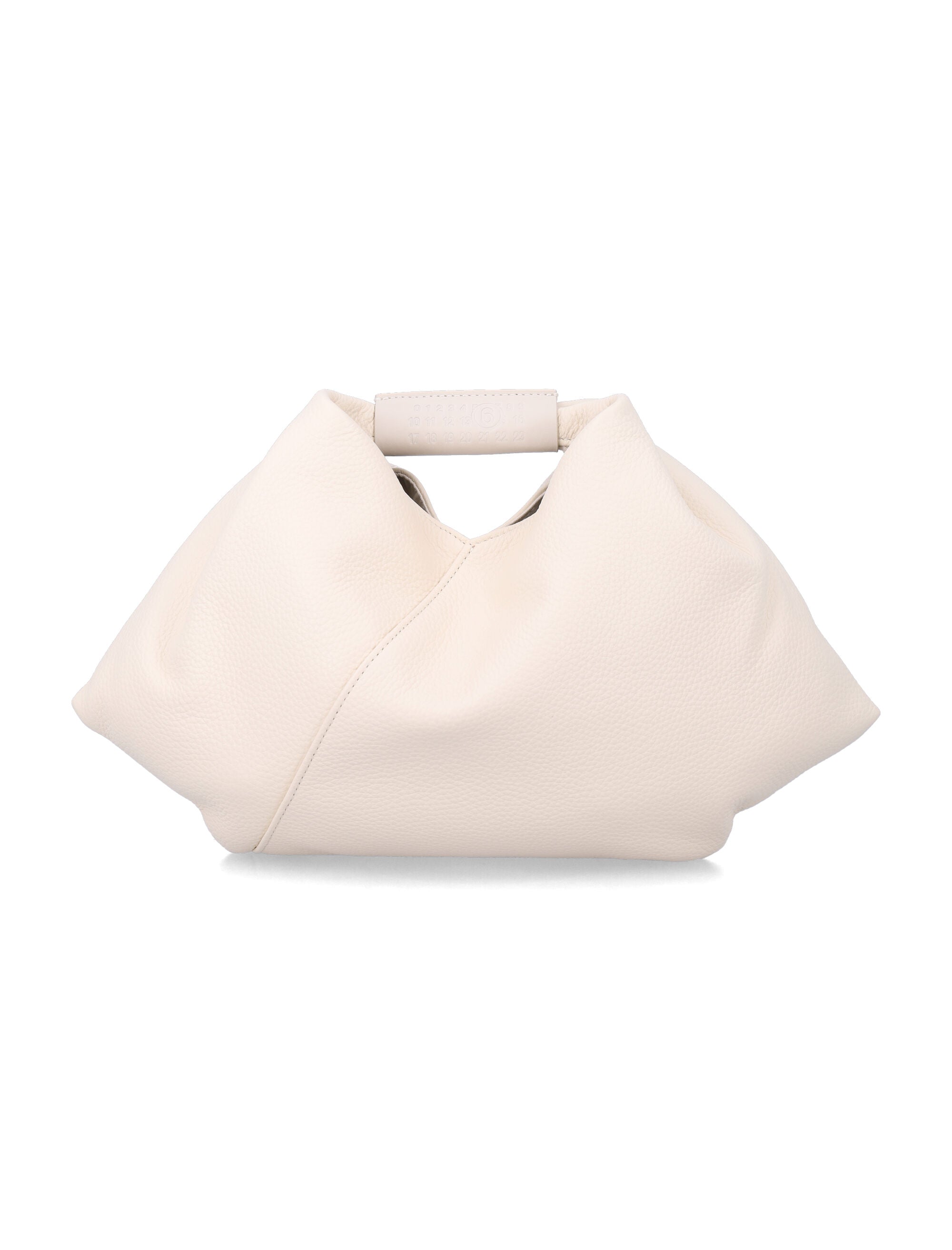 MM6 Grainy Leather Japanese Bag White Calf Lining Tote