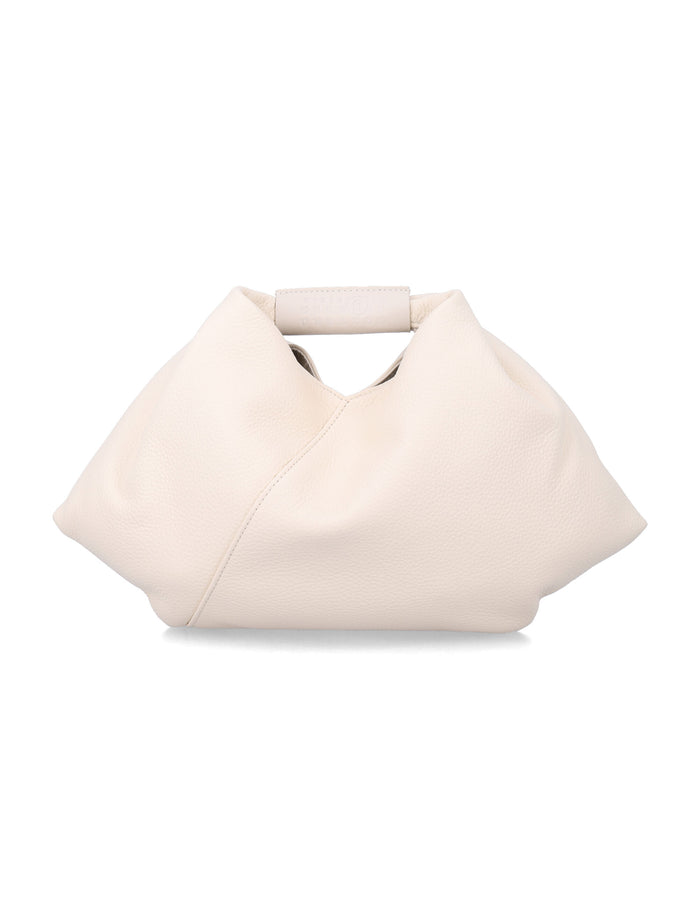 MM6 Grainy Leather Japanese Bag White Calf Lining Tote