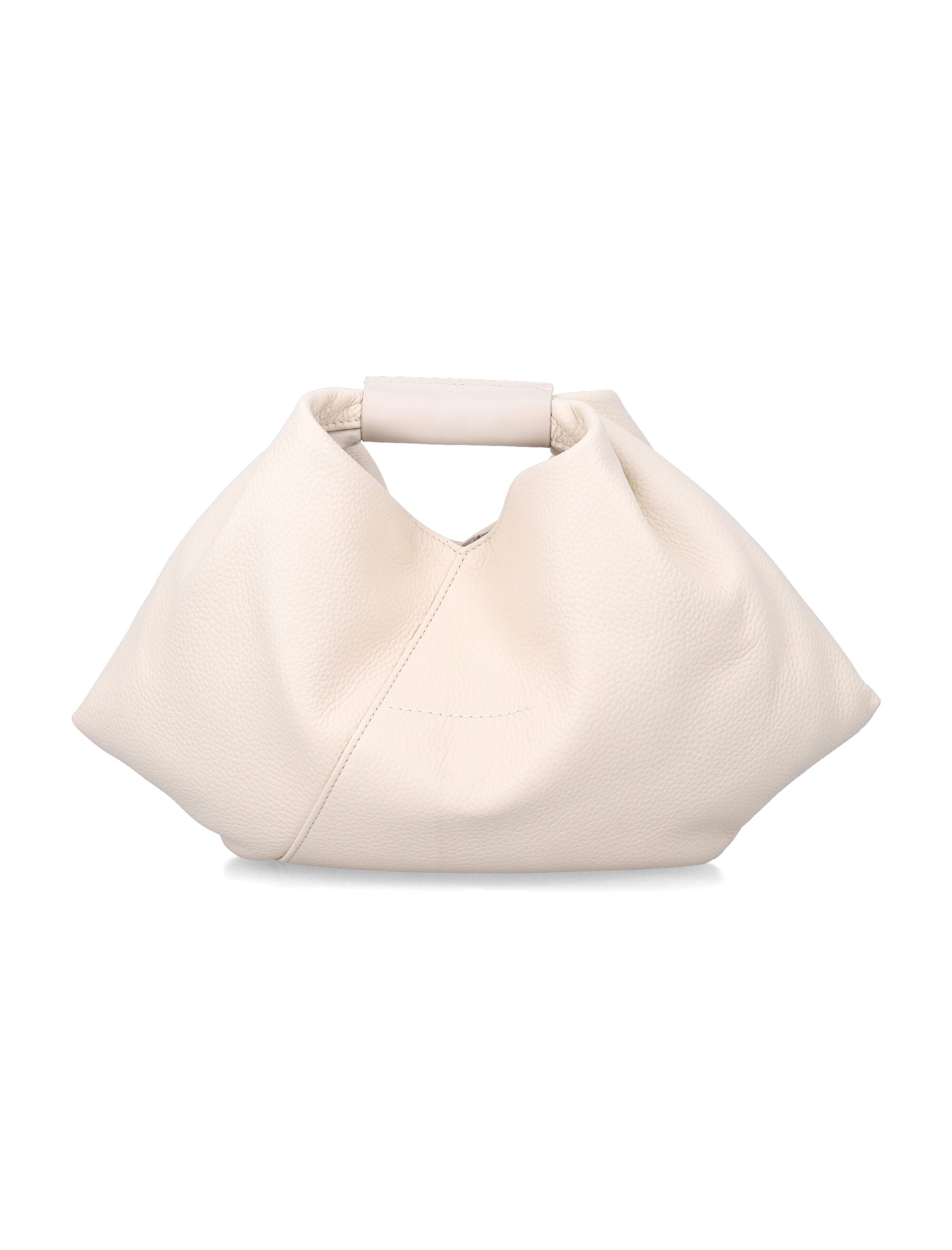 MM6 Grainy Leather Japanese Bag White Calf Lining Tote