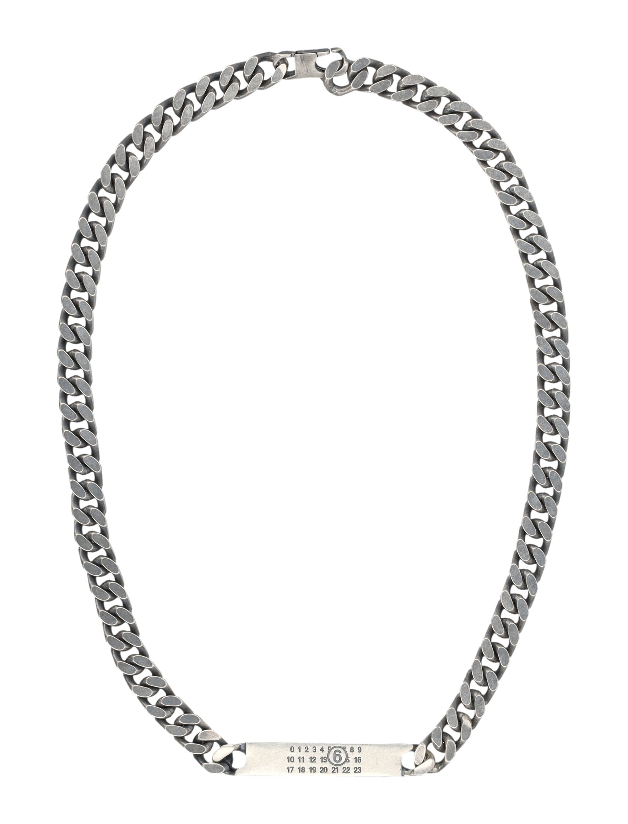 MM6 Classic Chain Necklace Silver Brass