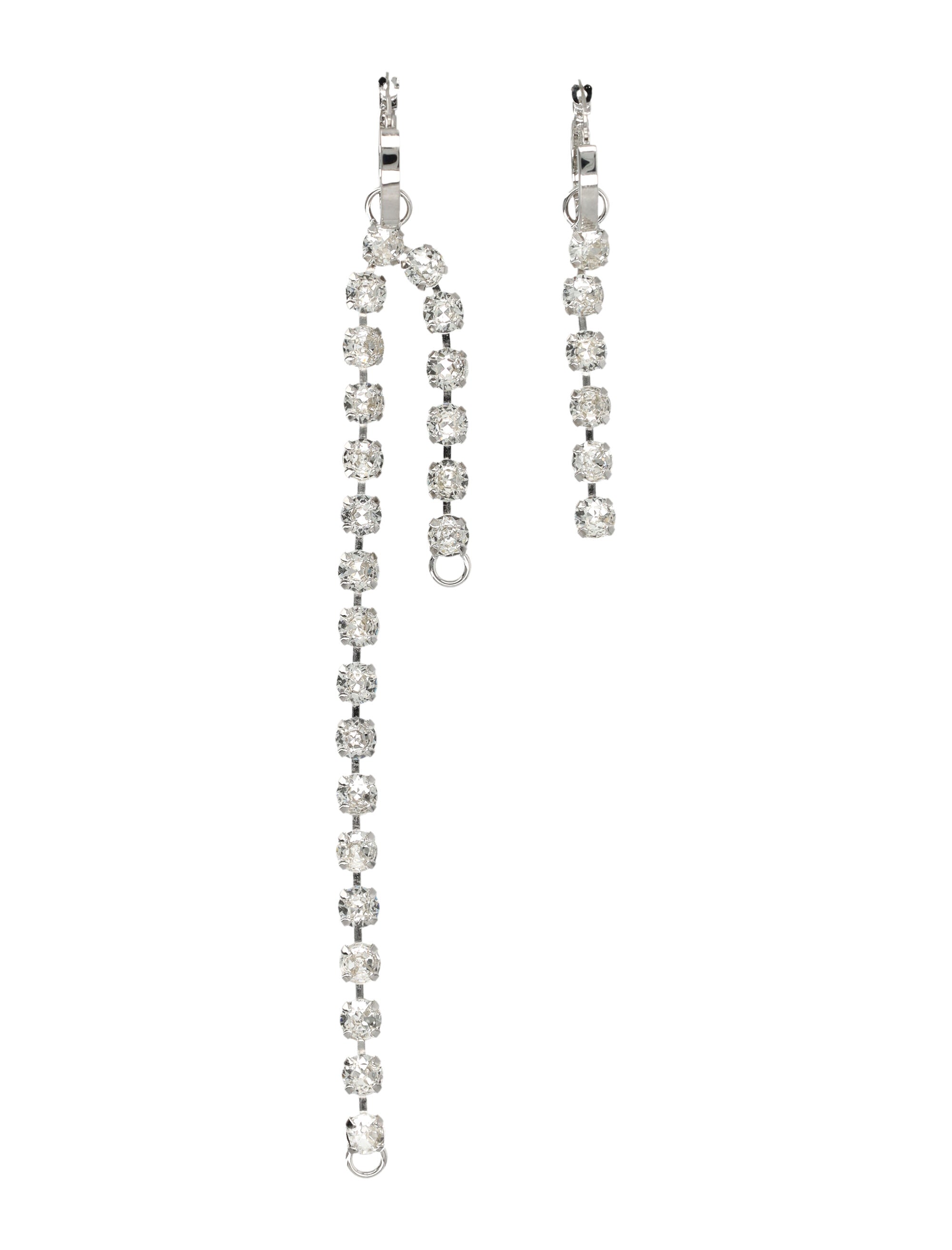 MM6 Maison Margiela crystals earrings Silver Brass
