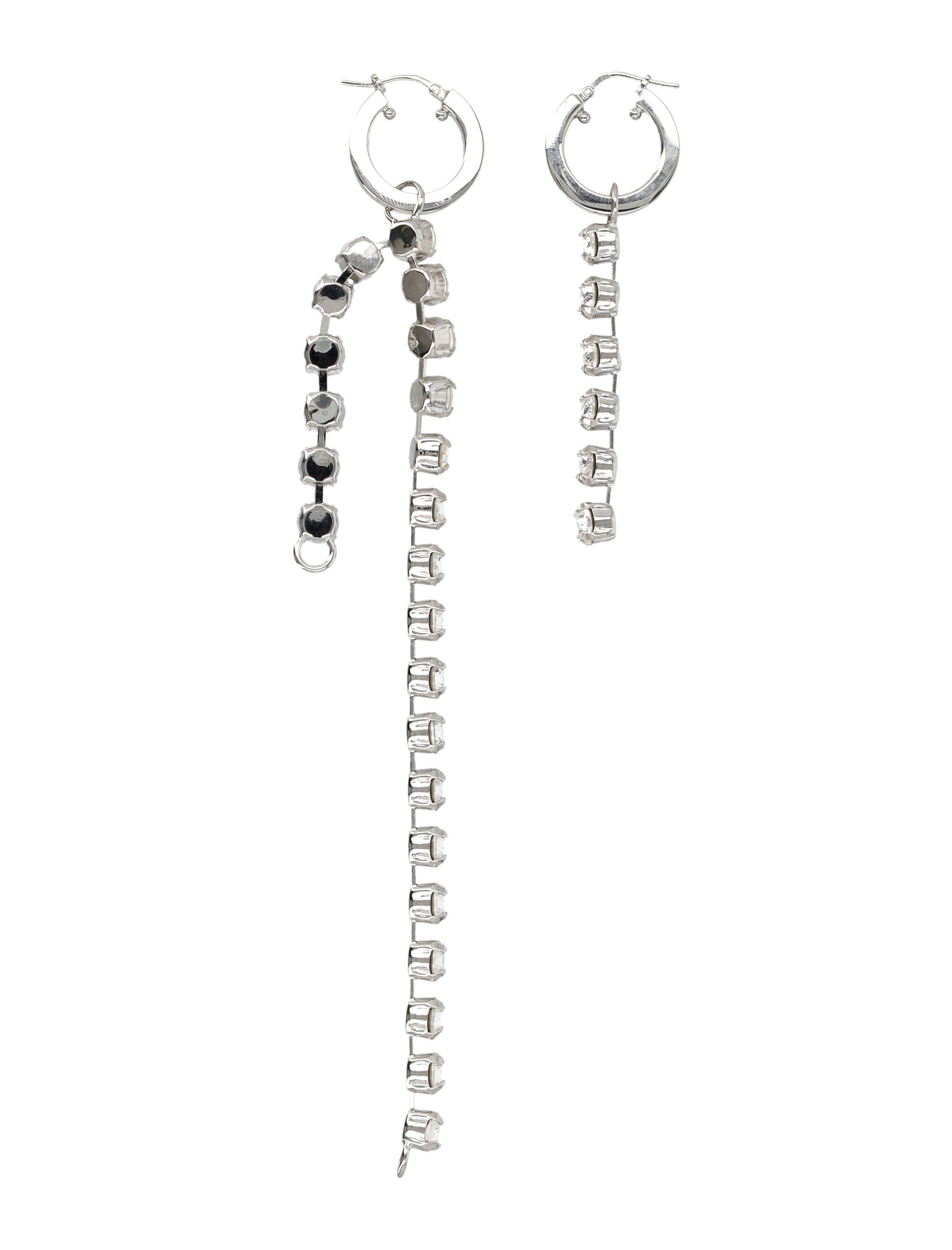 MM6 Maison Margiela crystals earrings Silver Brass