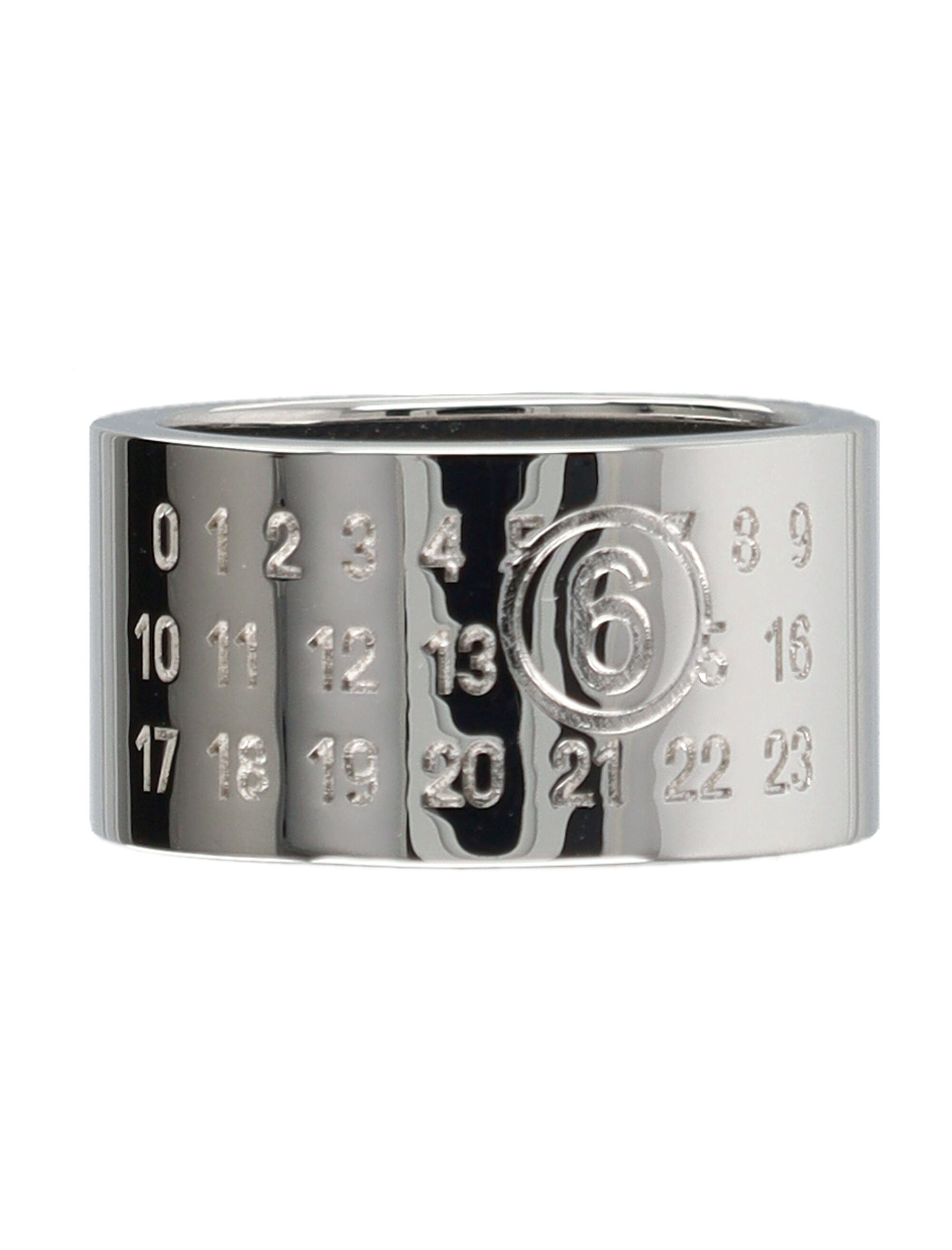 MM6 Numeric wide ring Silver Brass