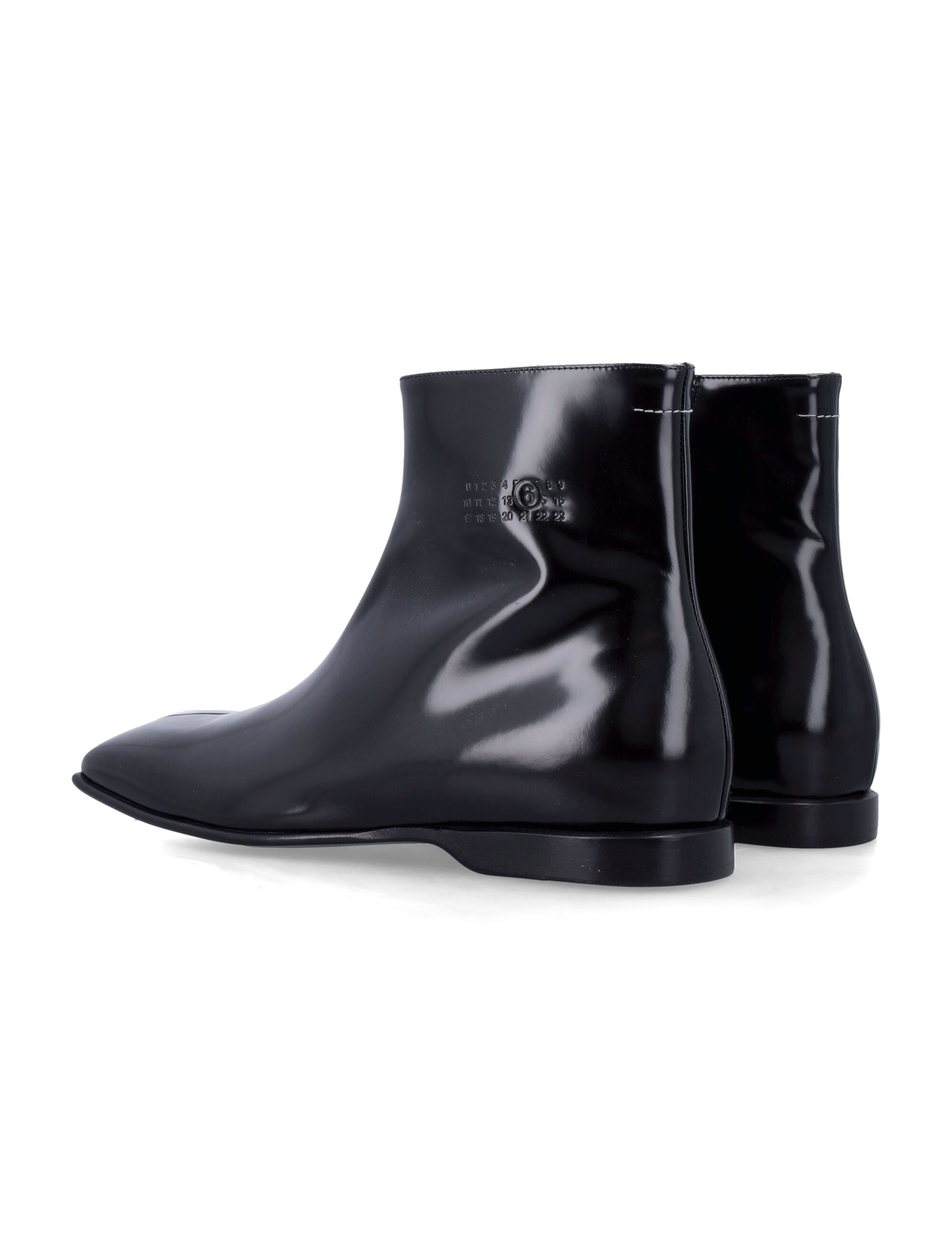 MM6 leather ankle boots Black Upper