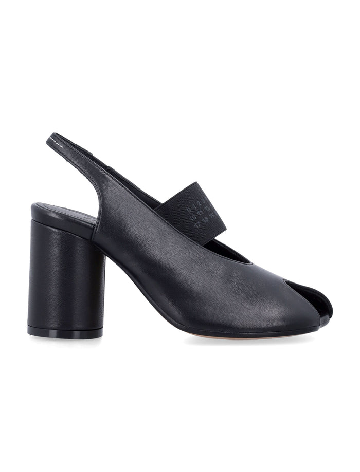 MM6 Anatomic Numeric slingback sandals Black Upper Pumps