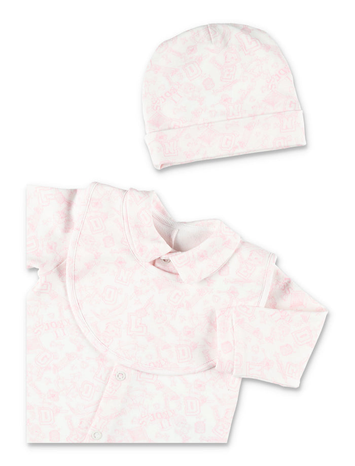 Golden Goose Baby cotton gift set Off White/baby Pink
