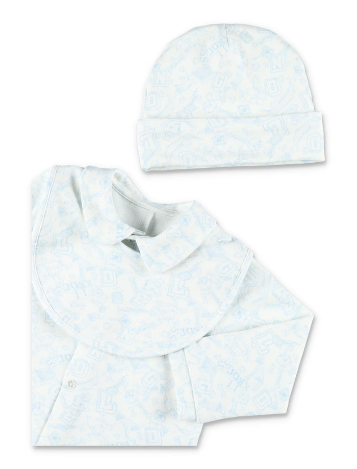 Golden Goose Baby cotton gift set Off White/baby Blue