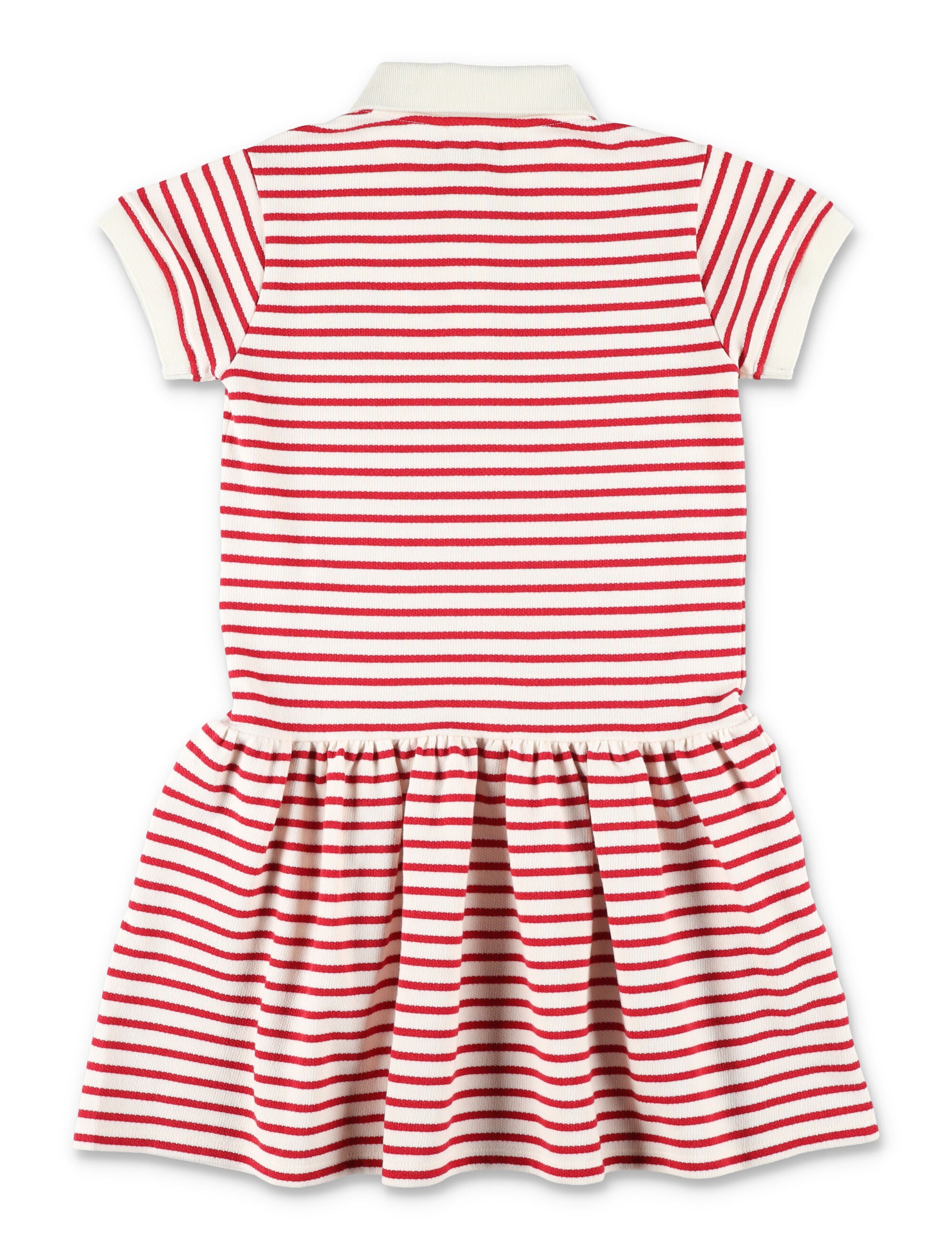 Golden Goose striped polo dress for girls Artic Wolf/red Cotton