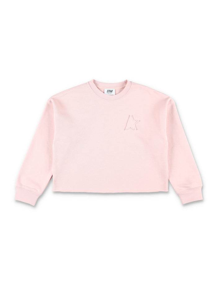 Golden Goose Kids Pianica drop sweatshirt Sepia Rose Cotton