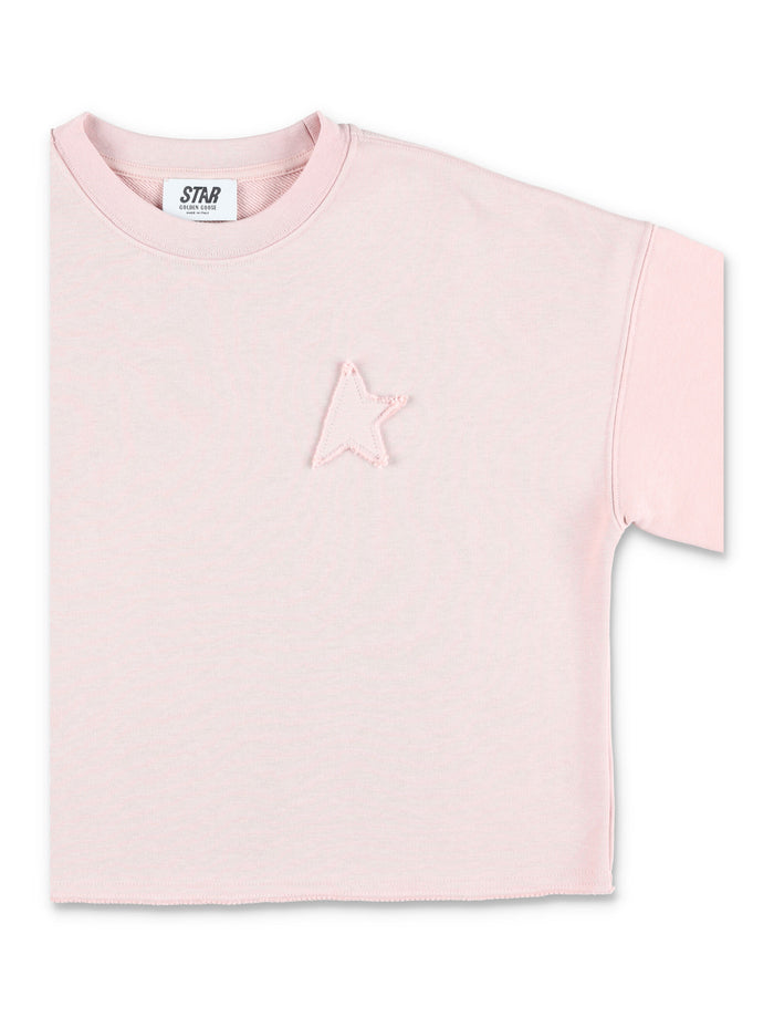 Golden Goose Kids Pianica drop sweatshirt Sepia Rose Cotton