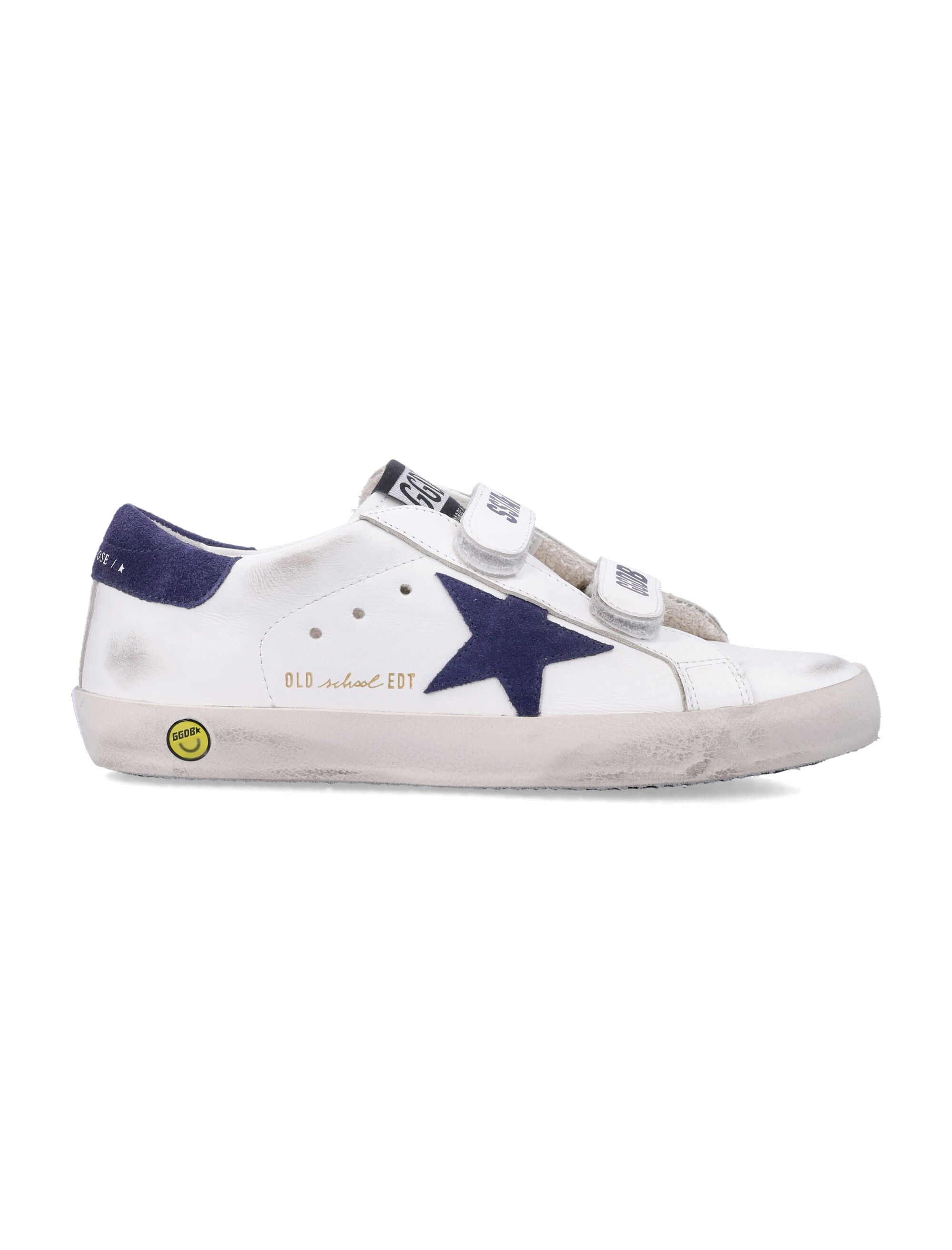 Golden Goose kids Old School white and blue depths sneakers White/blue Upper