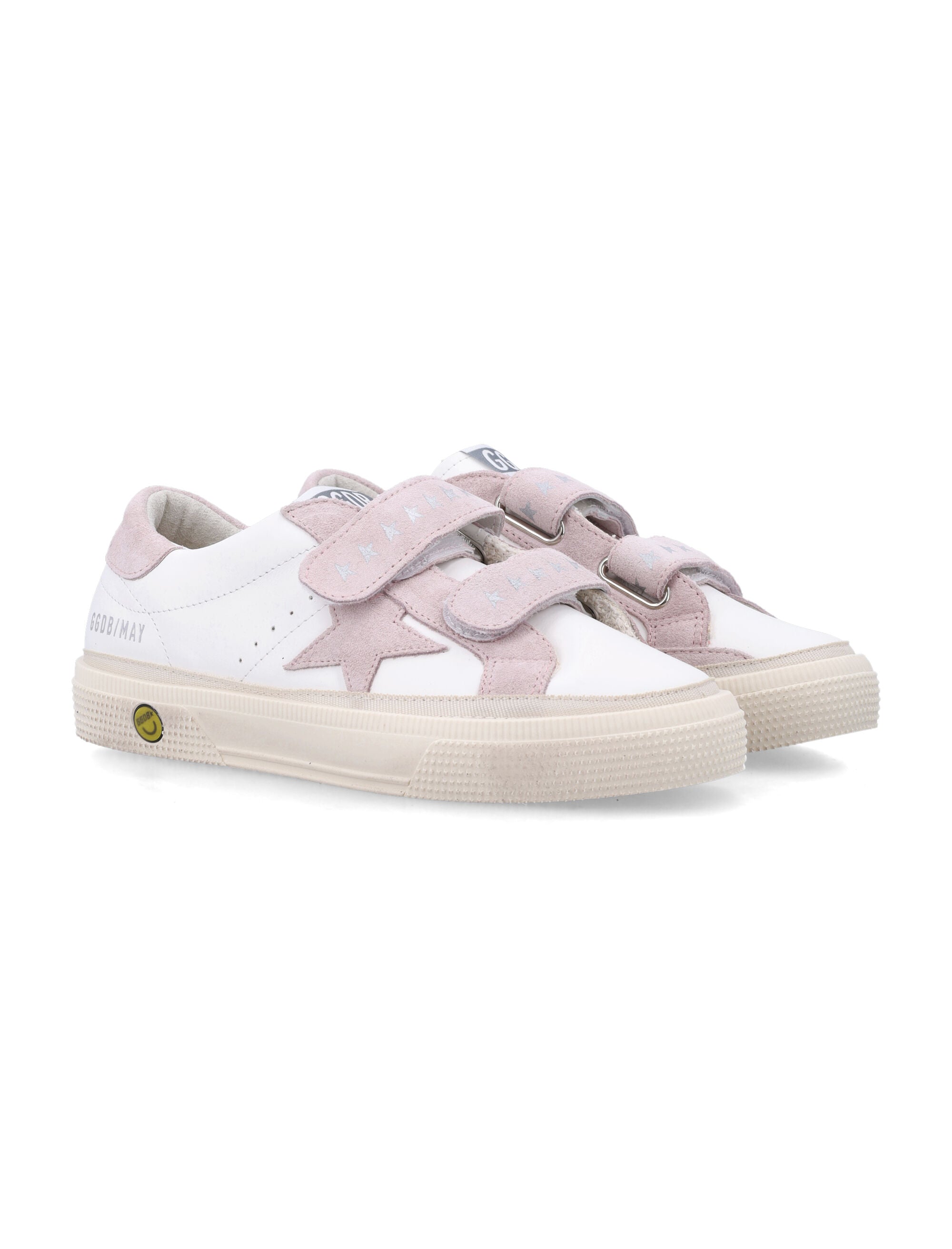 Golden Goose Kids May School white and pink sneaker White/pink Upper