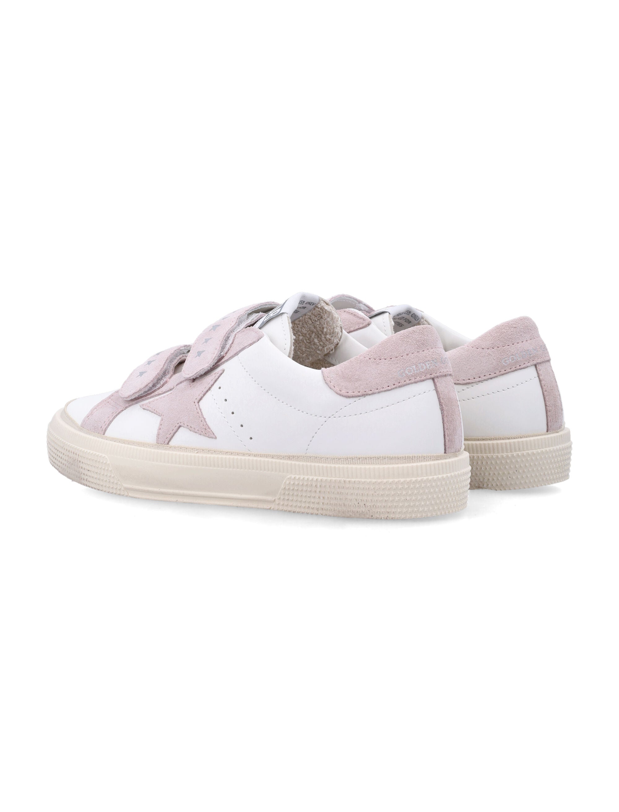 Golden Goose Kids May School white and pink sneaker White/pink Upper