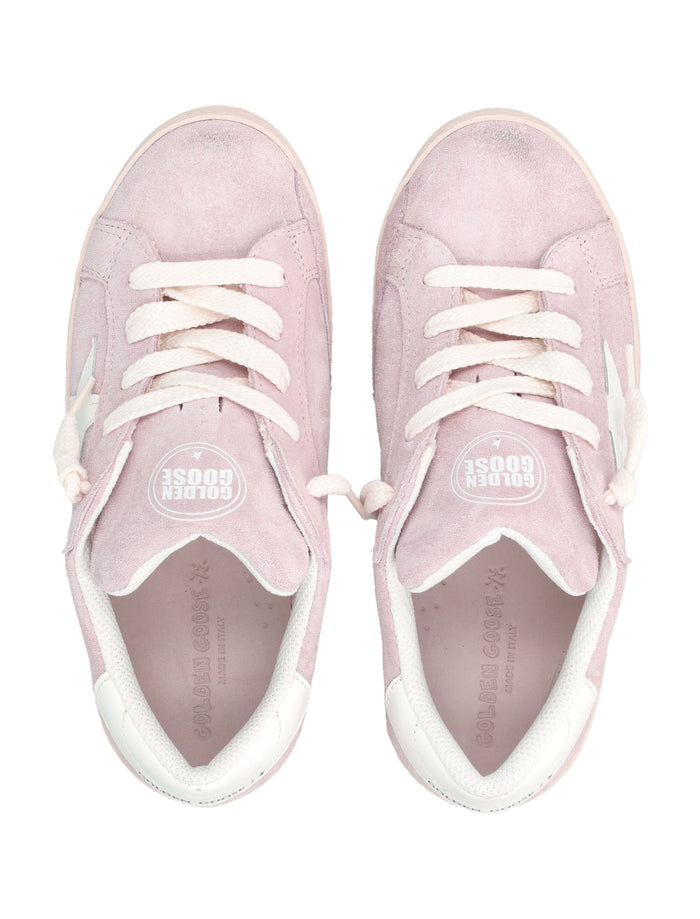Golden Goose Kids Super-Star pink suede sneakers Light Pink/white Upper