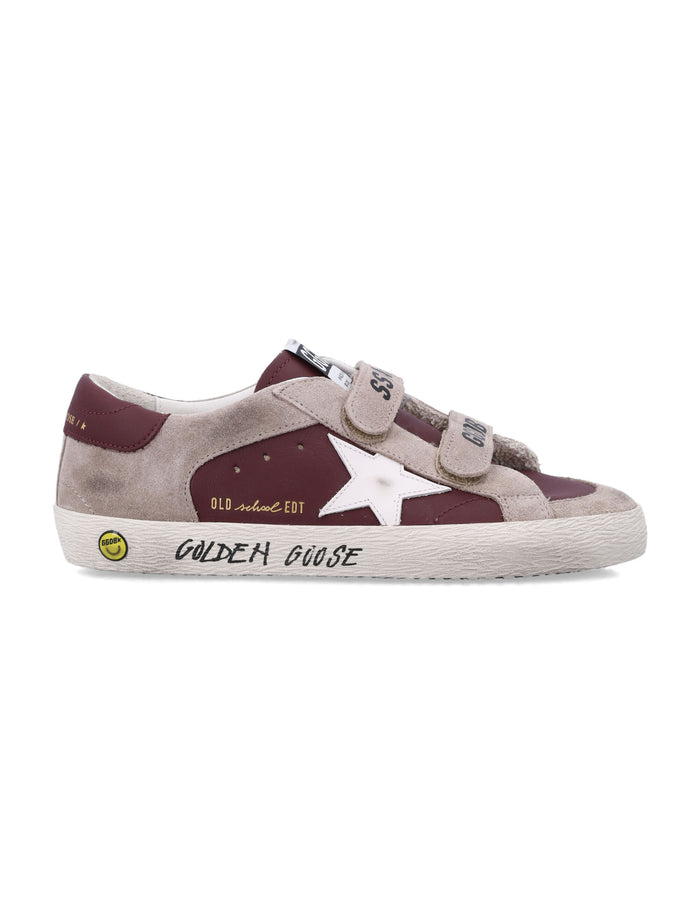 Golden Goose kids Old School burgundy sneakers Bordeaux/taupe Upper