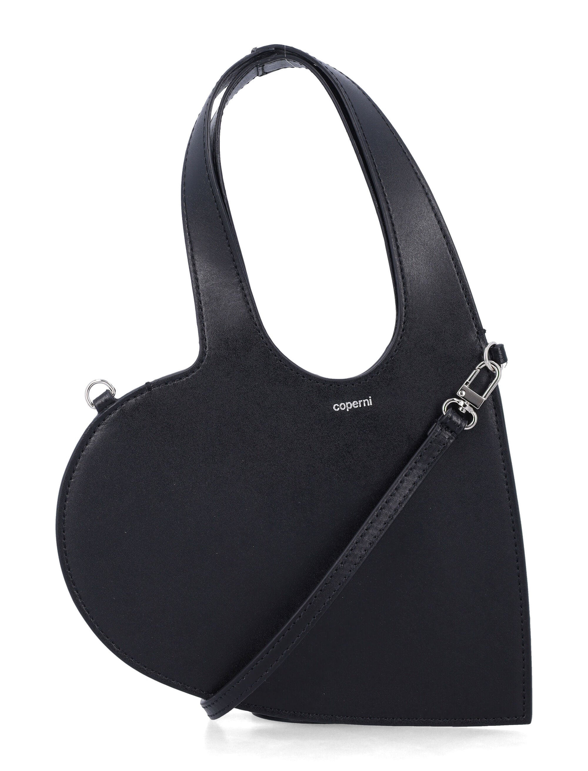 Coperni Mini Heart tote bag Black Calf Leather Shoulder