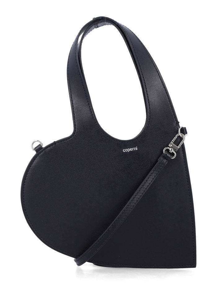 Coperni Mini Heart tote bag Black Calf Leather Shoulder