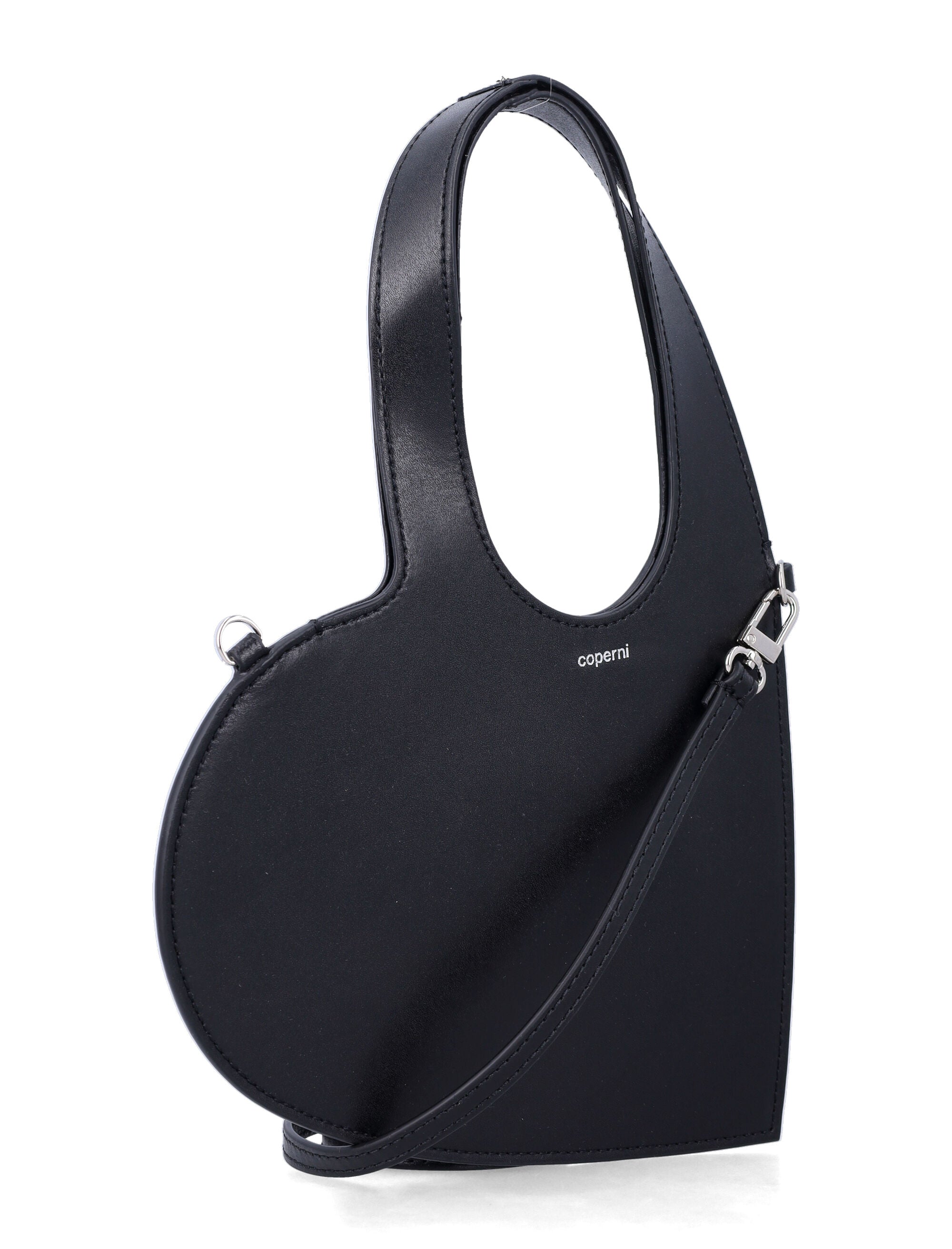 Coperni Mini Heart tote bag Black Calf Leather Shoulder