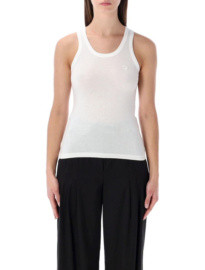 Coperni fitted logo tank top White-white Cotton