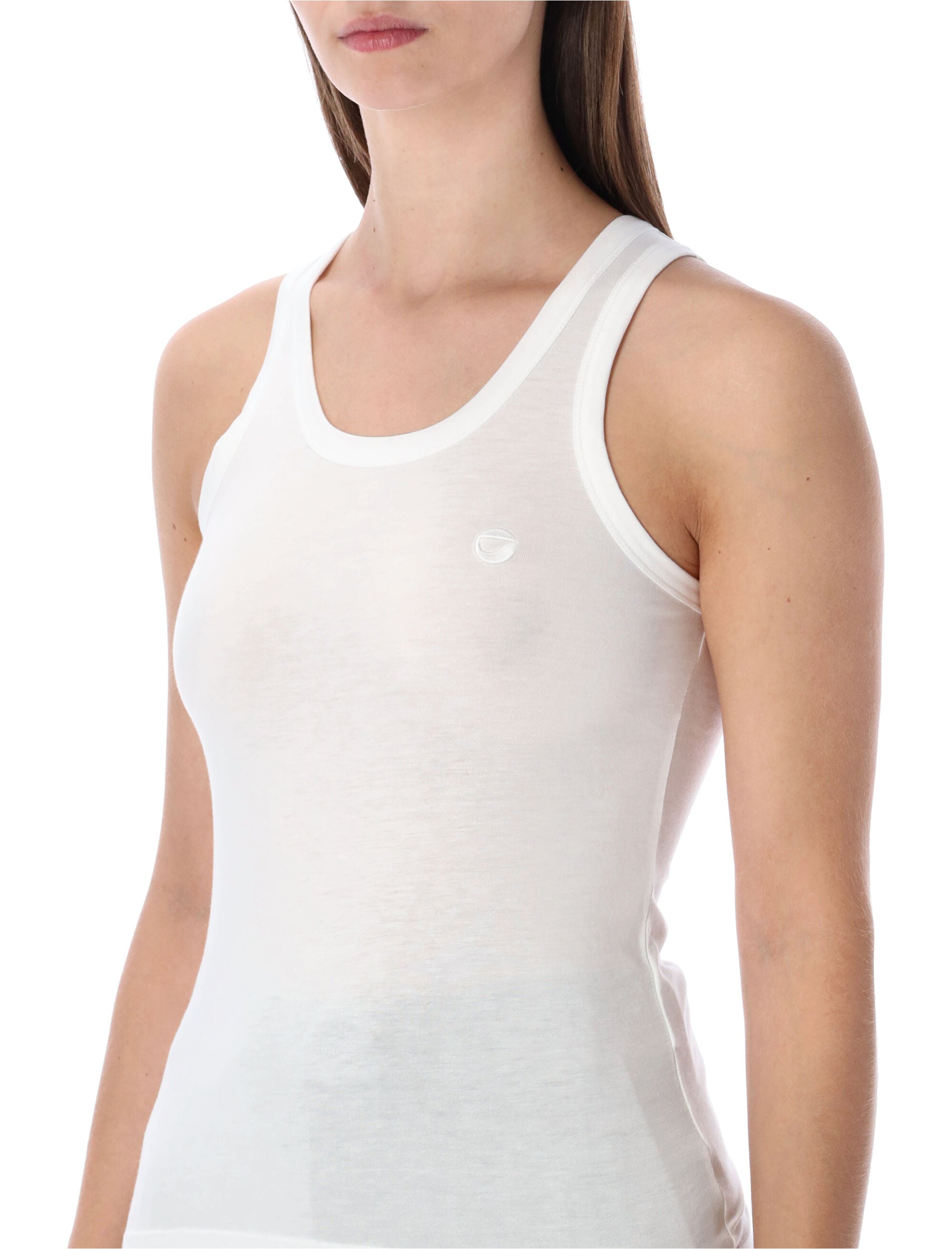 Coperni fitted logo tank top White-white Cotton