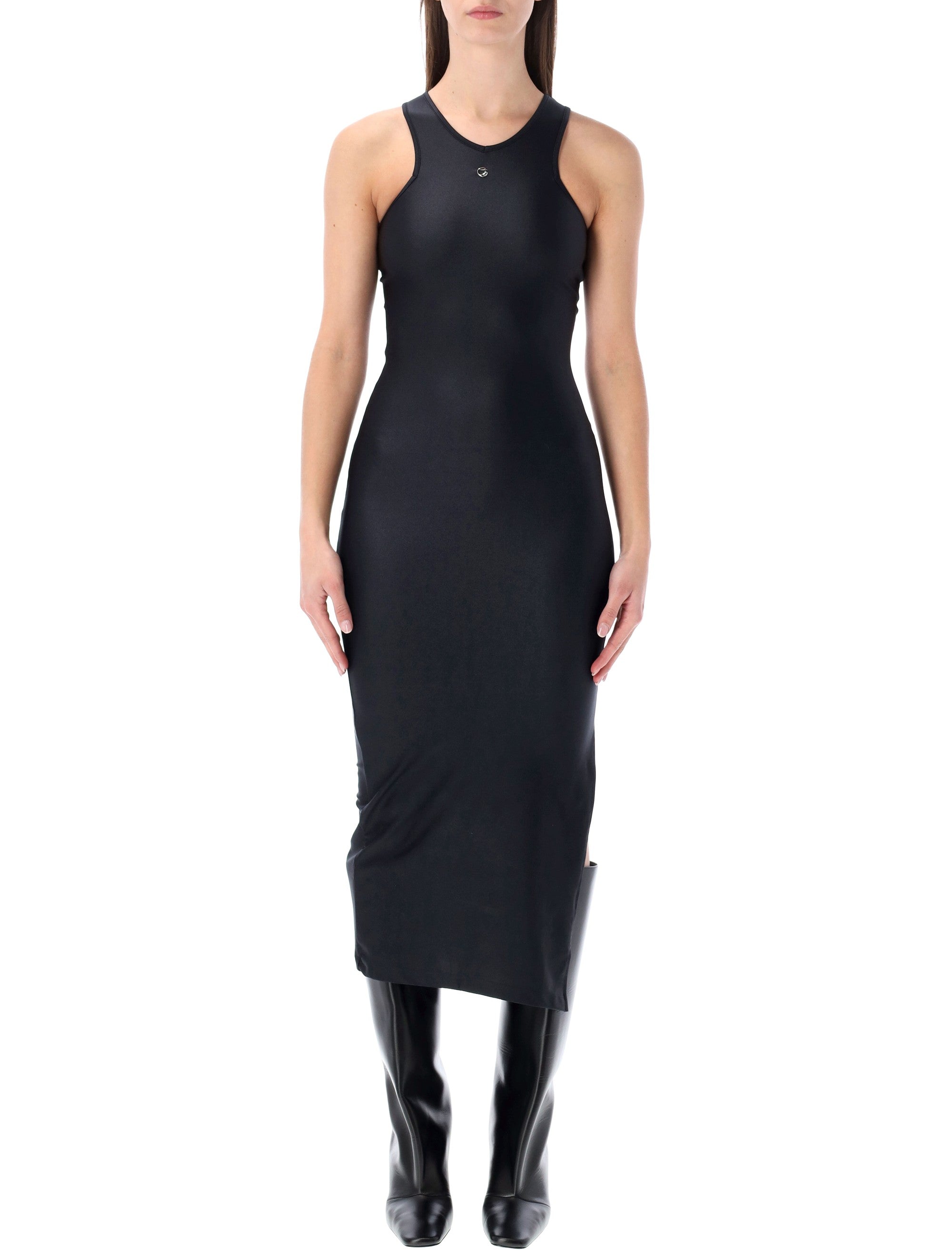 Coperni black fitted racer tank dress Polyamide